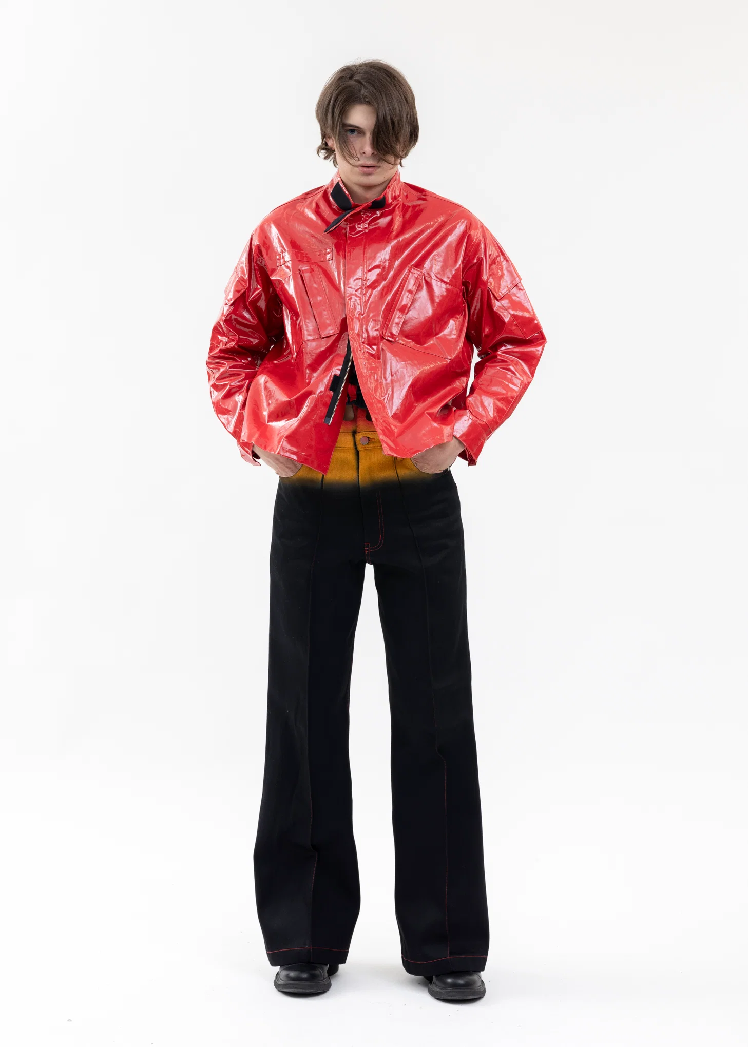 BLACK WAIST FLAME PANTS - Image 7