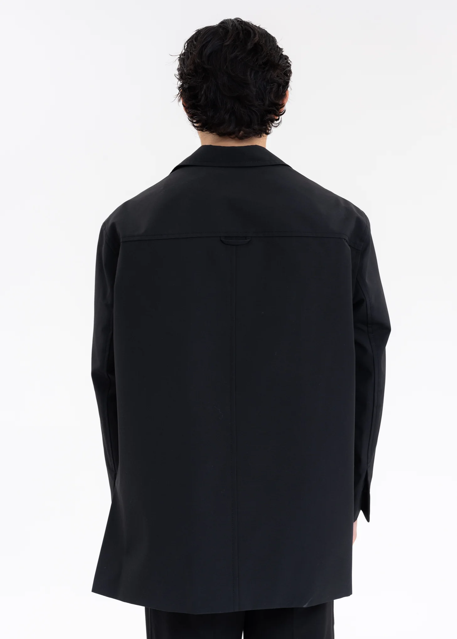 BLACK SIGNATURE LOGO WAPPEN SINGLE-BREASTED JACKET - Image 3