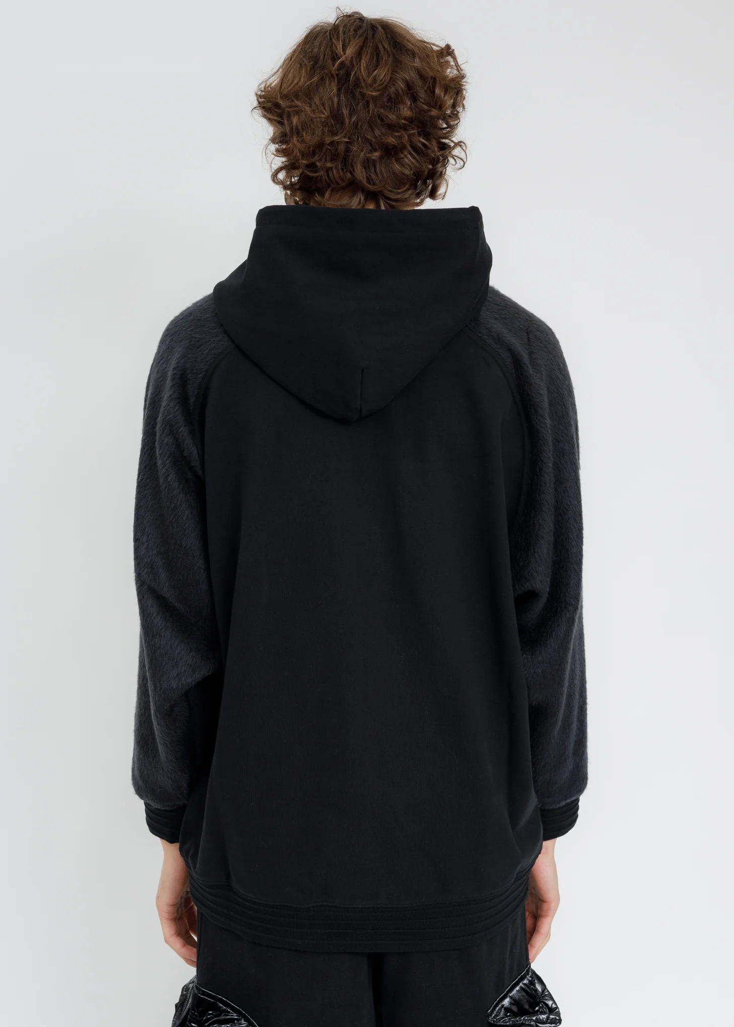 Black Washed Mohair Hoodie - Image 4