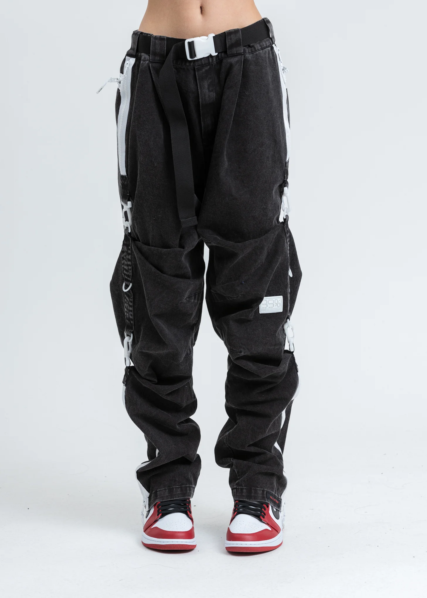 Black WASHING D-RING Pants - Image 3