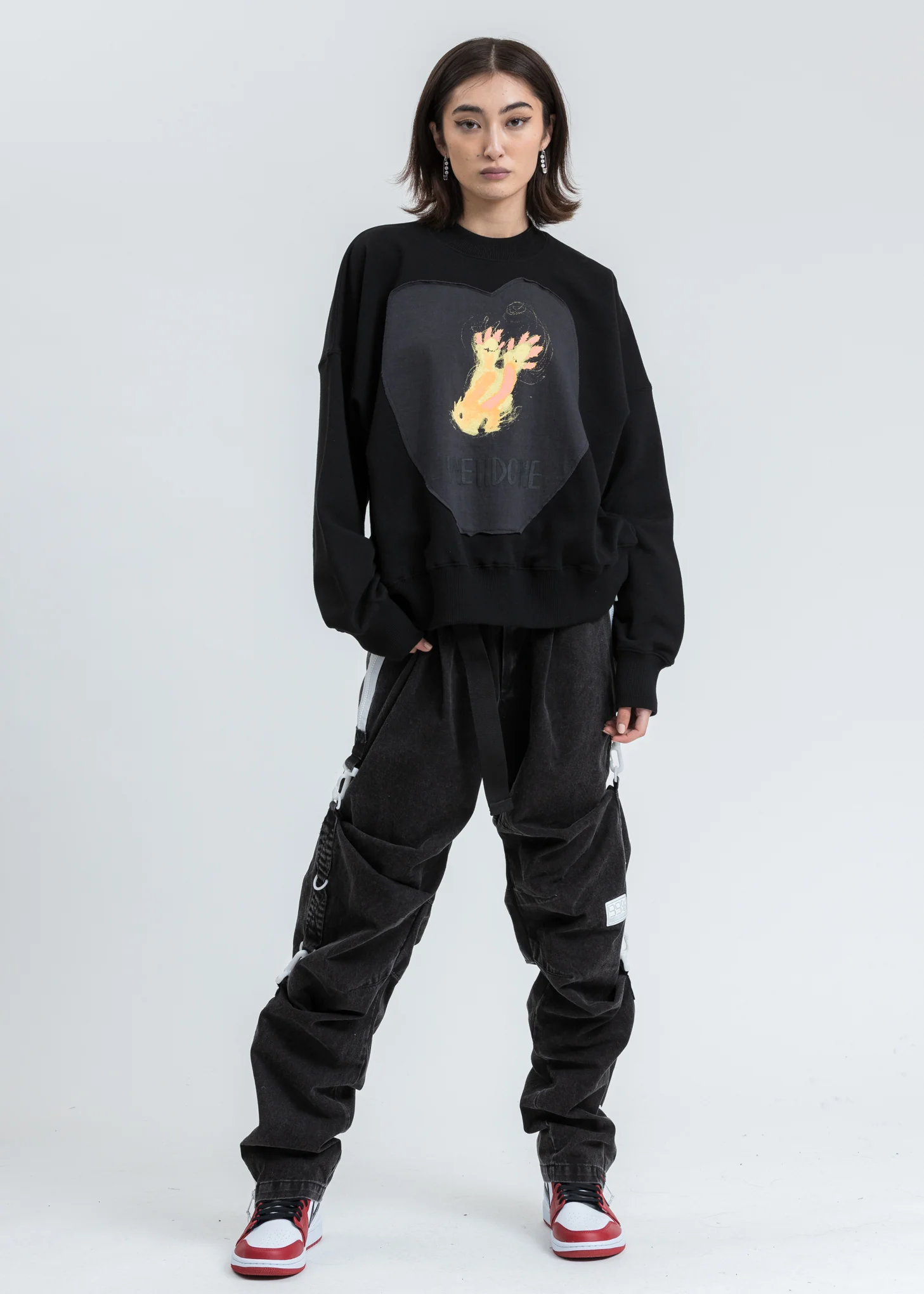 Black WASHING D-RING Pants - Image 5