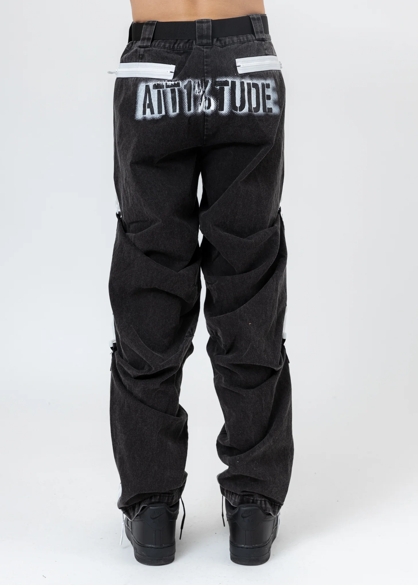 Black WASHING D-RING Pants - Image 4