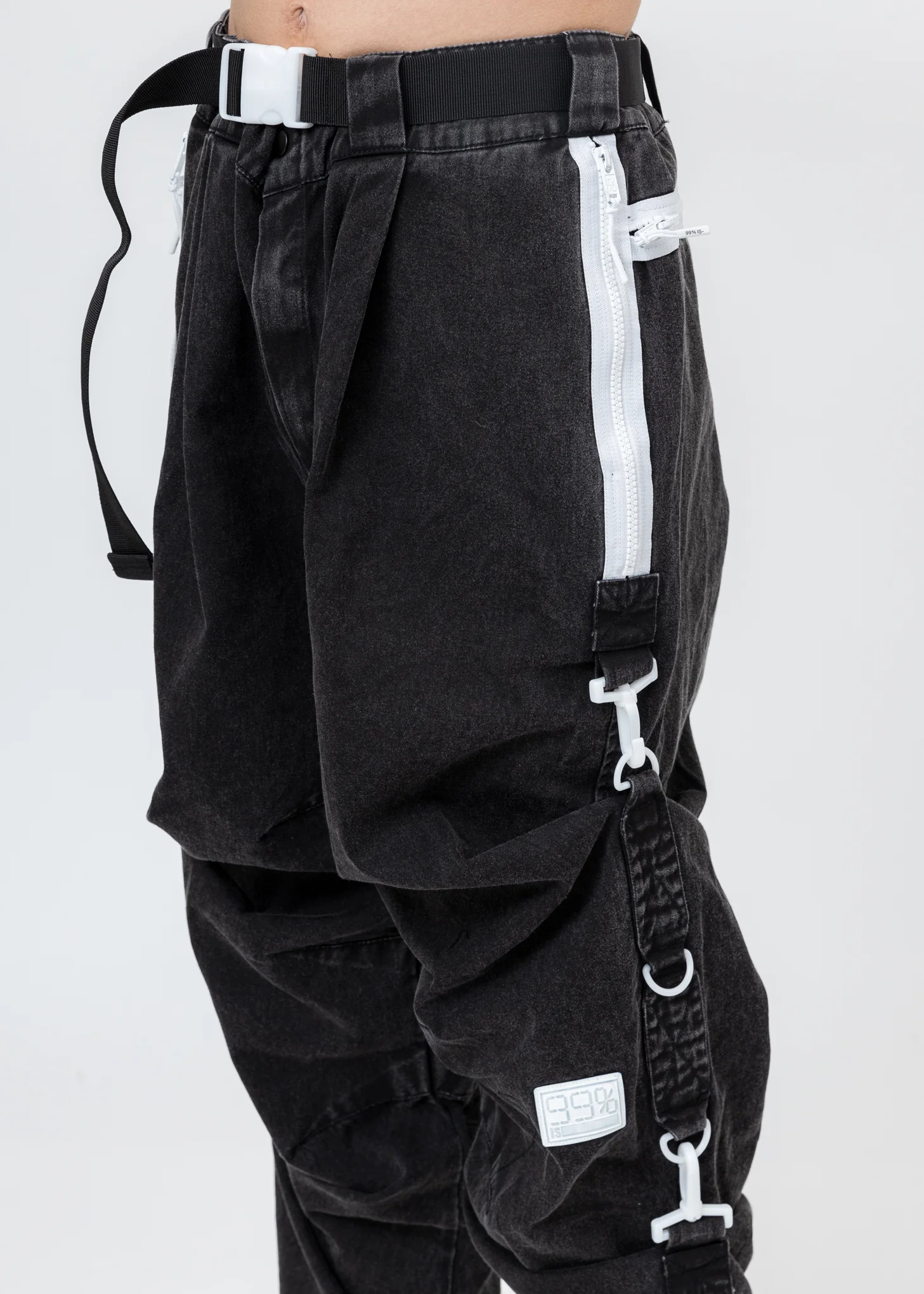 Black WASHING D-RING Pants - Image 6