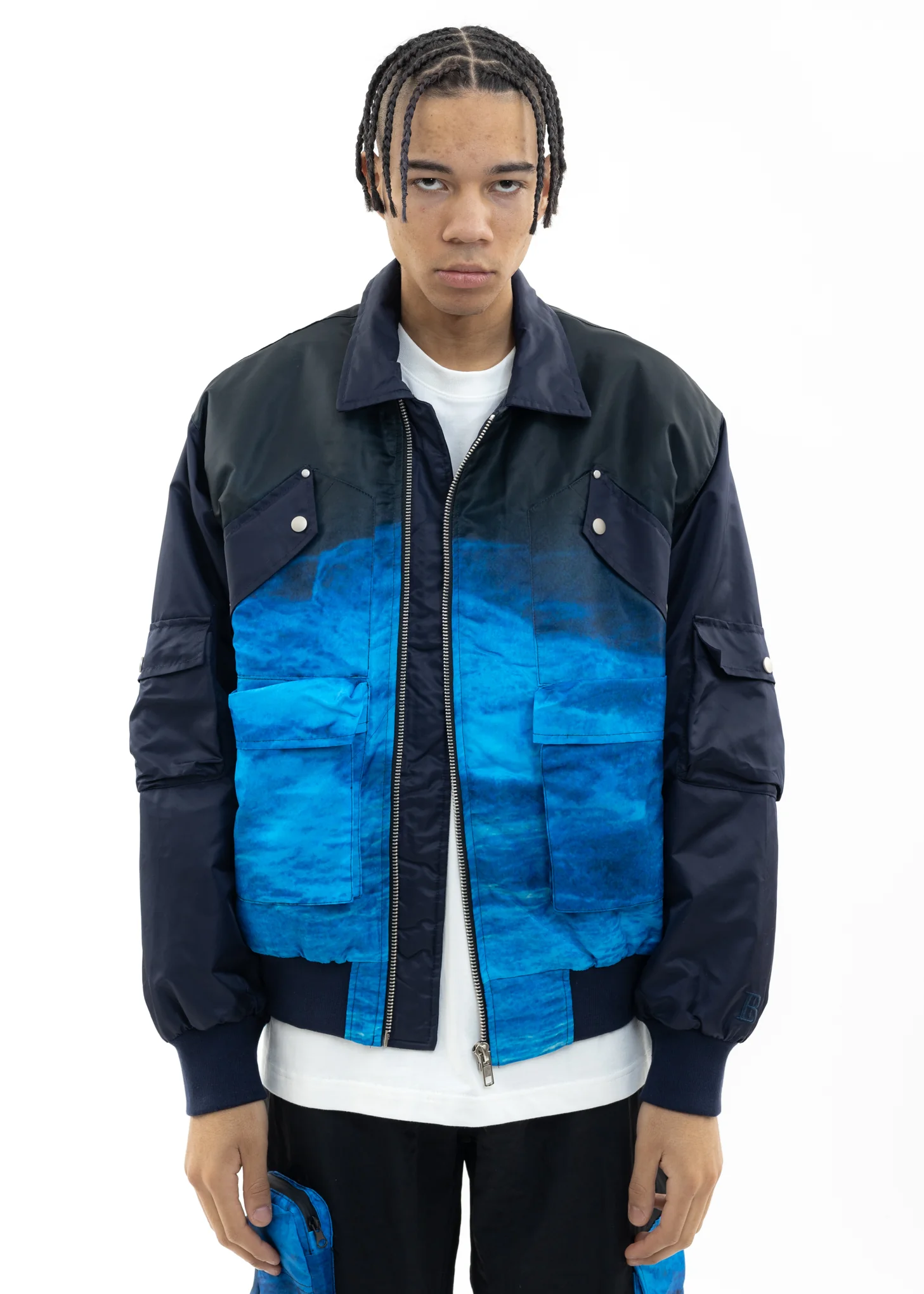 Black Water Printed Jacket - Image 5
