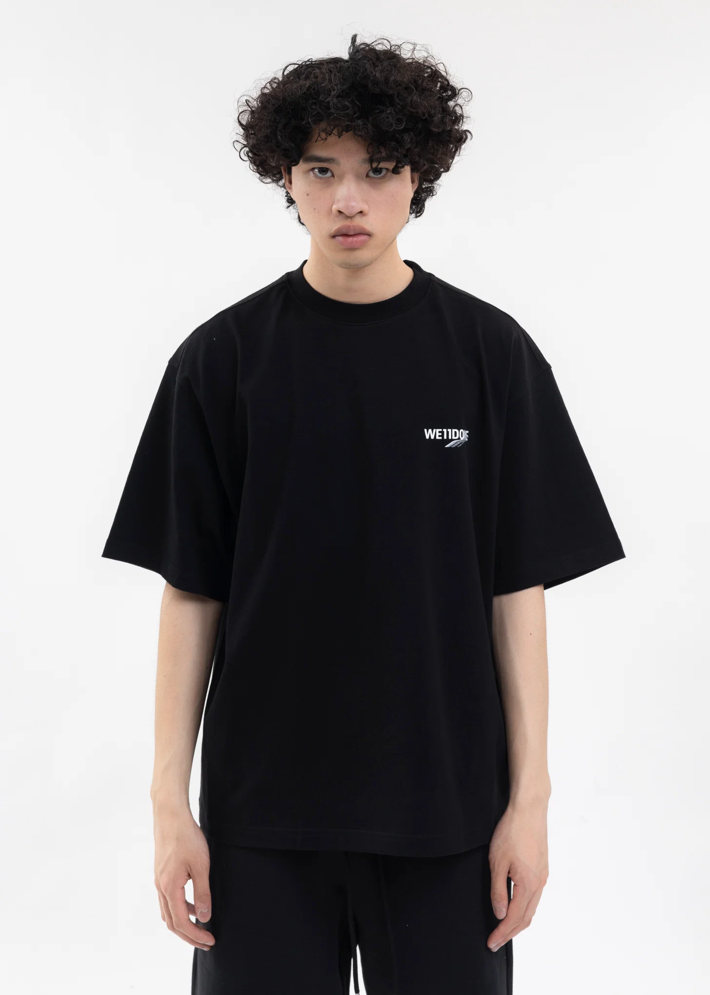 BLACK WAVE LOGO SHORT-SLEEVED T-SHIRT