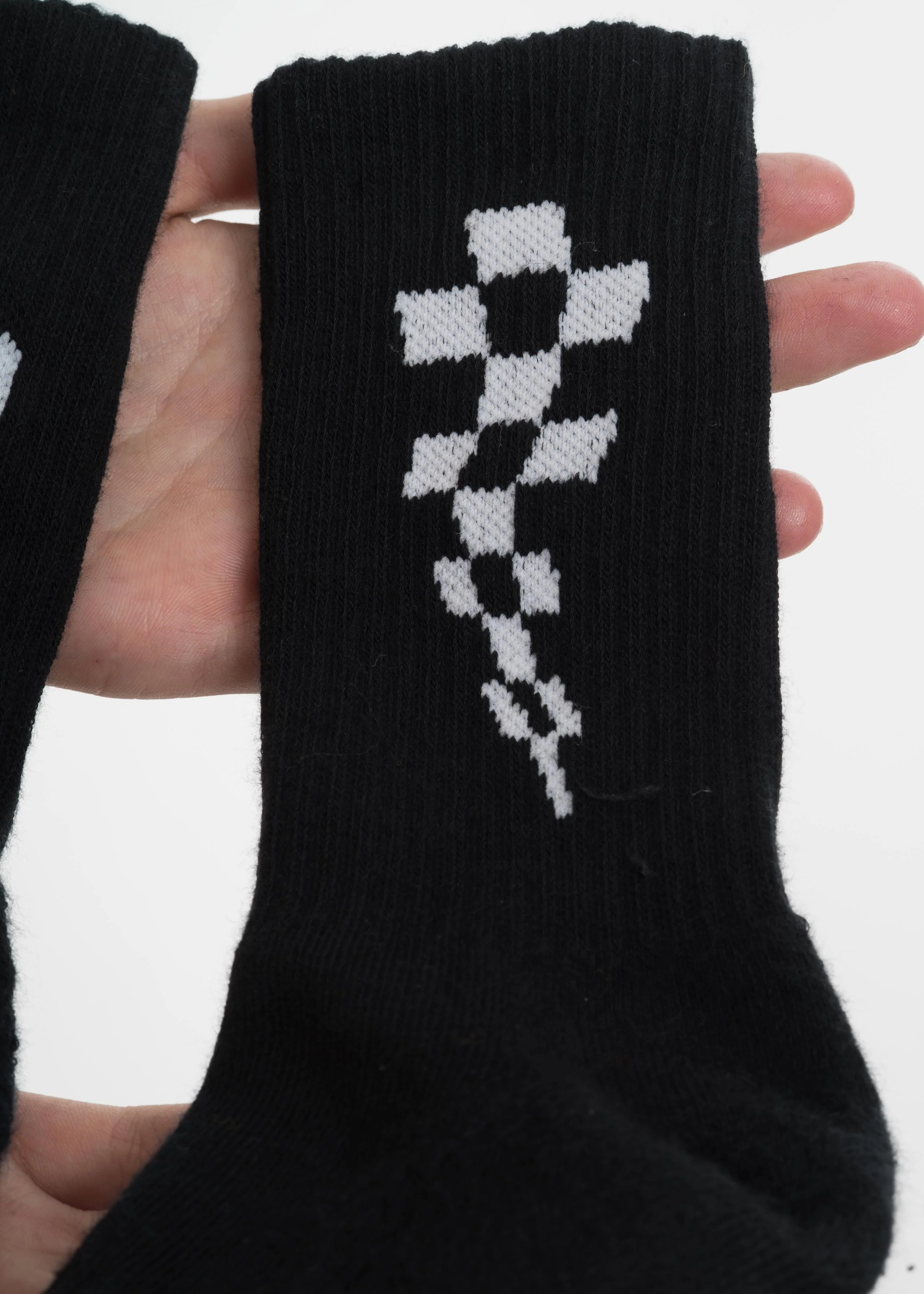 Black Wavy Logo Socks - Image 3