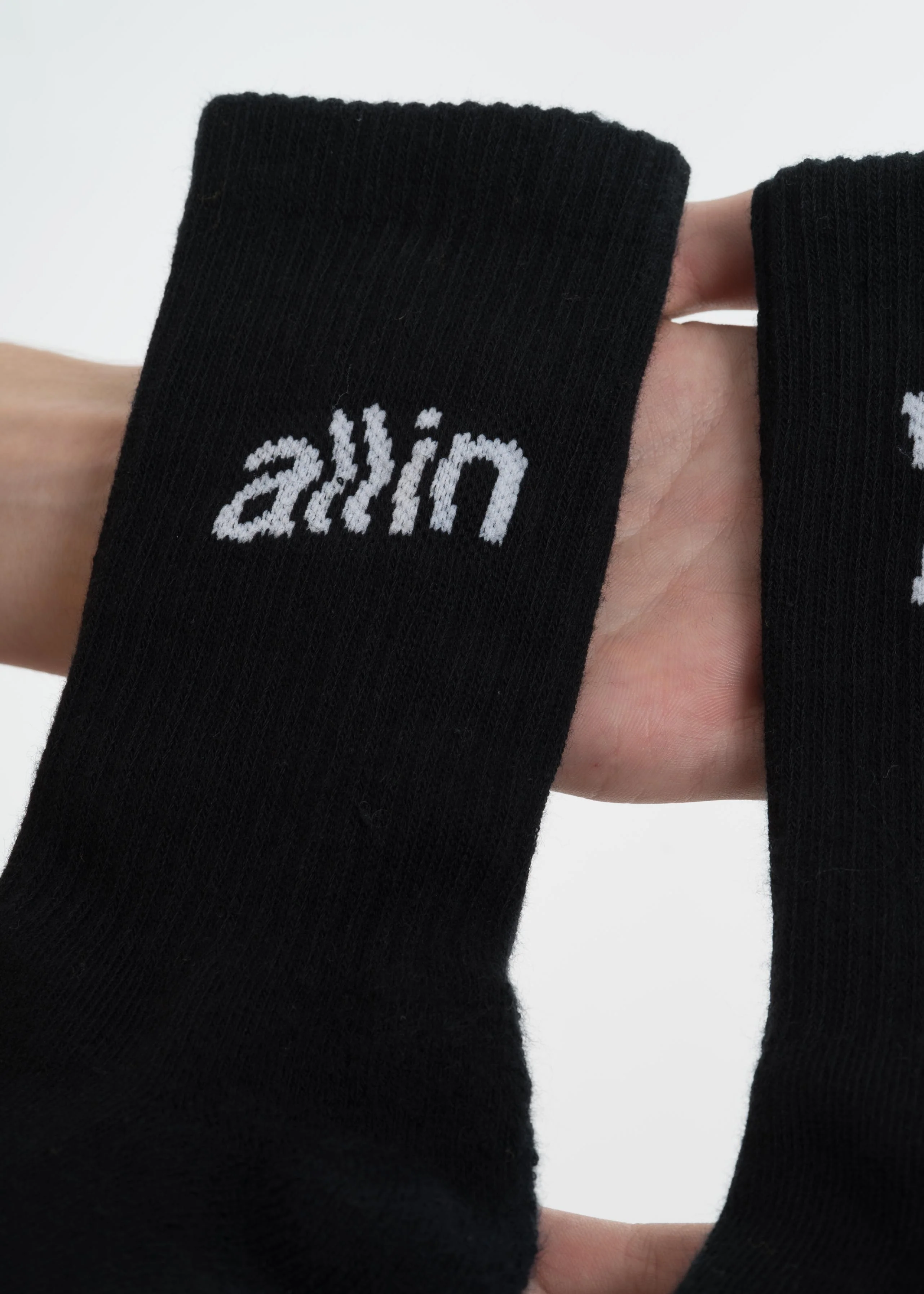 Black Wavy Logo Socks - Image 4