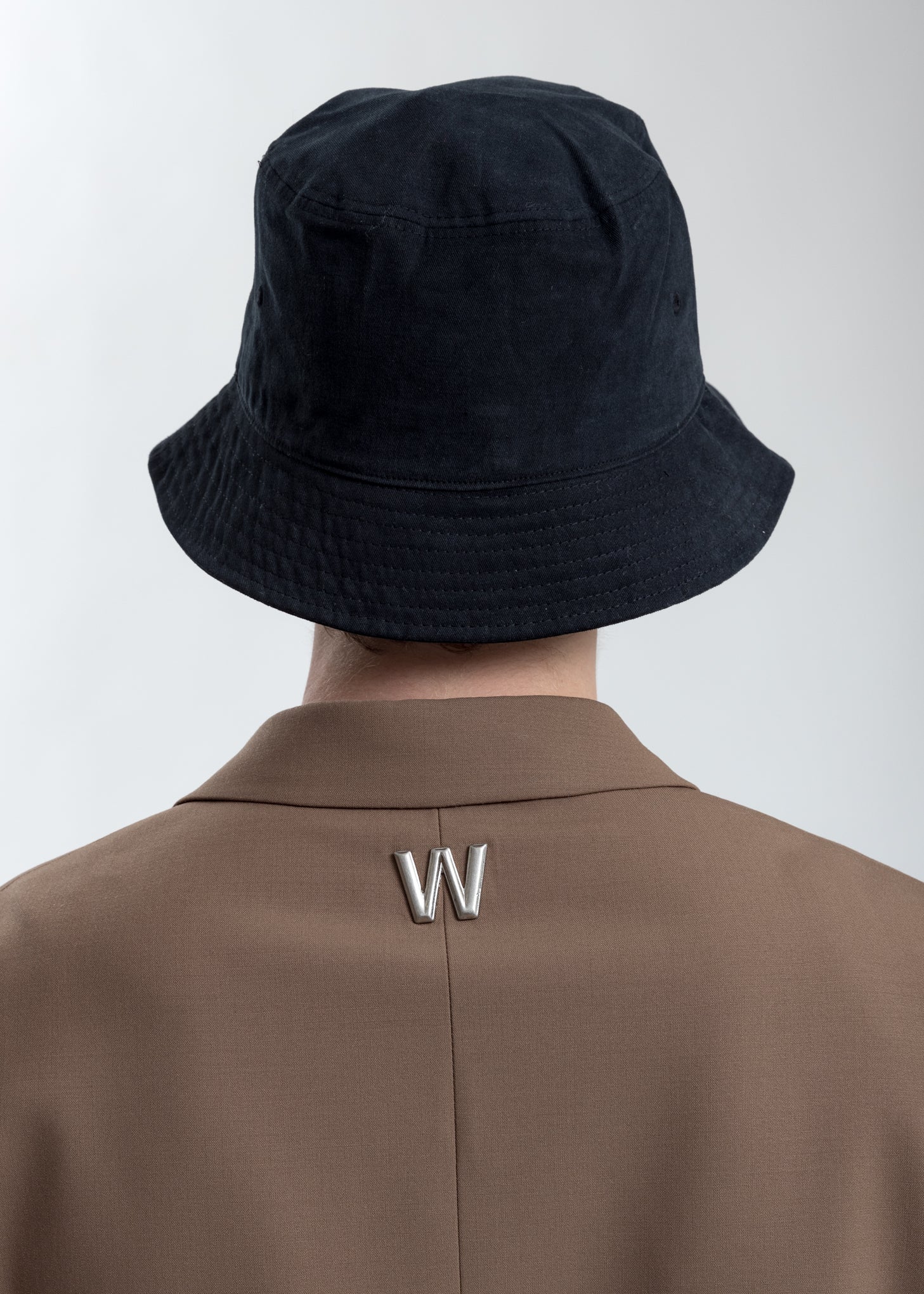 Black WD Logo Embossed Bucket Hat - Image 3
