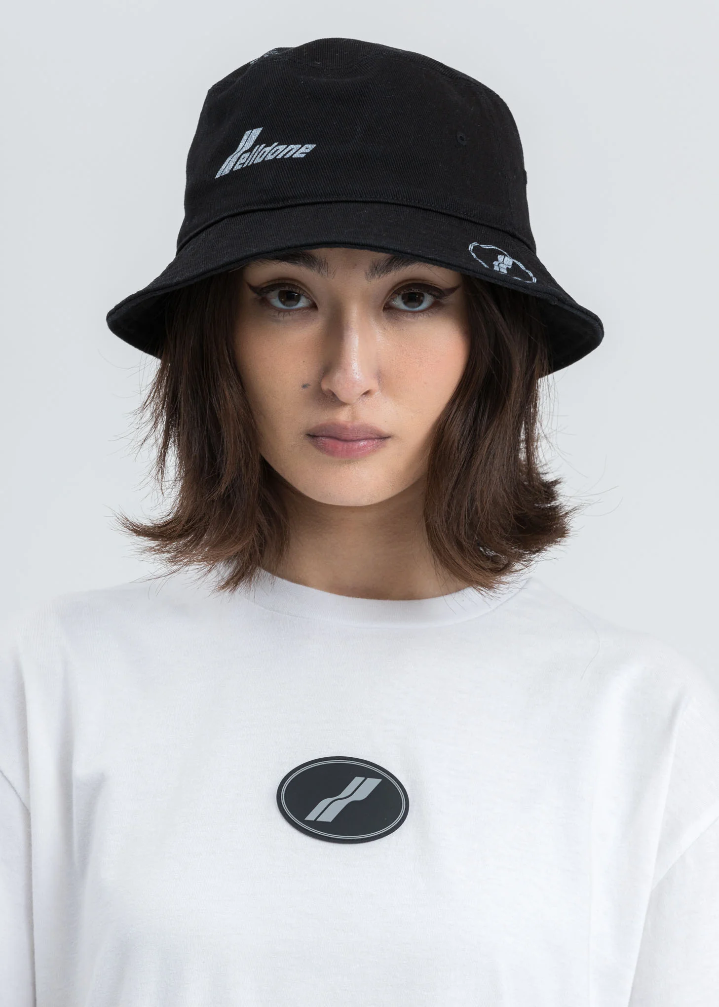 Black WD Logo Stamp Bucket Hat - Image 3