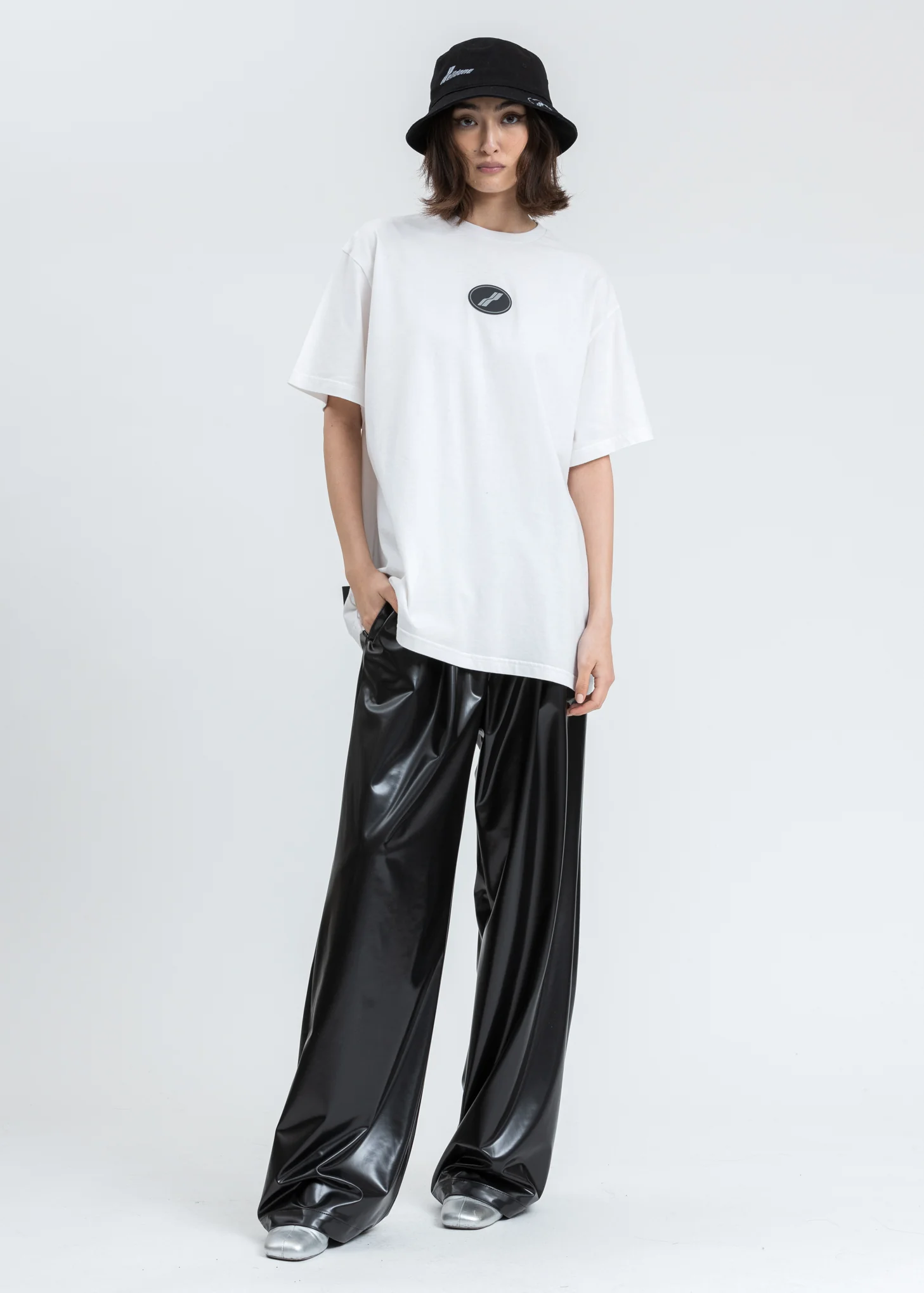 Black WD Logo Stamp Bucket Hat - Image 4