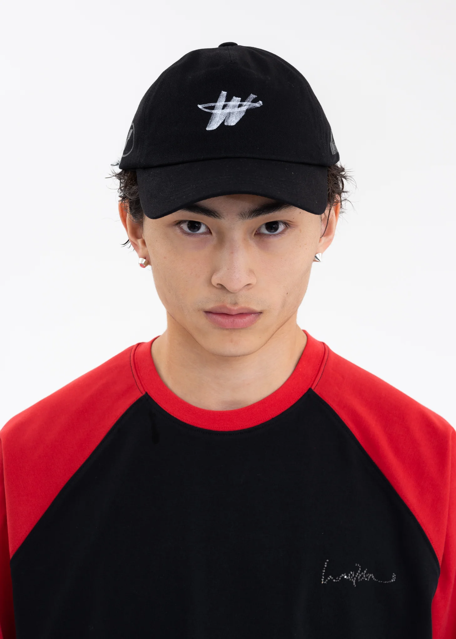 BLACK COTTON WELLDONE LOGO STAMP CAP