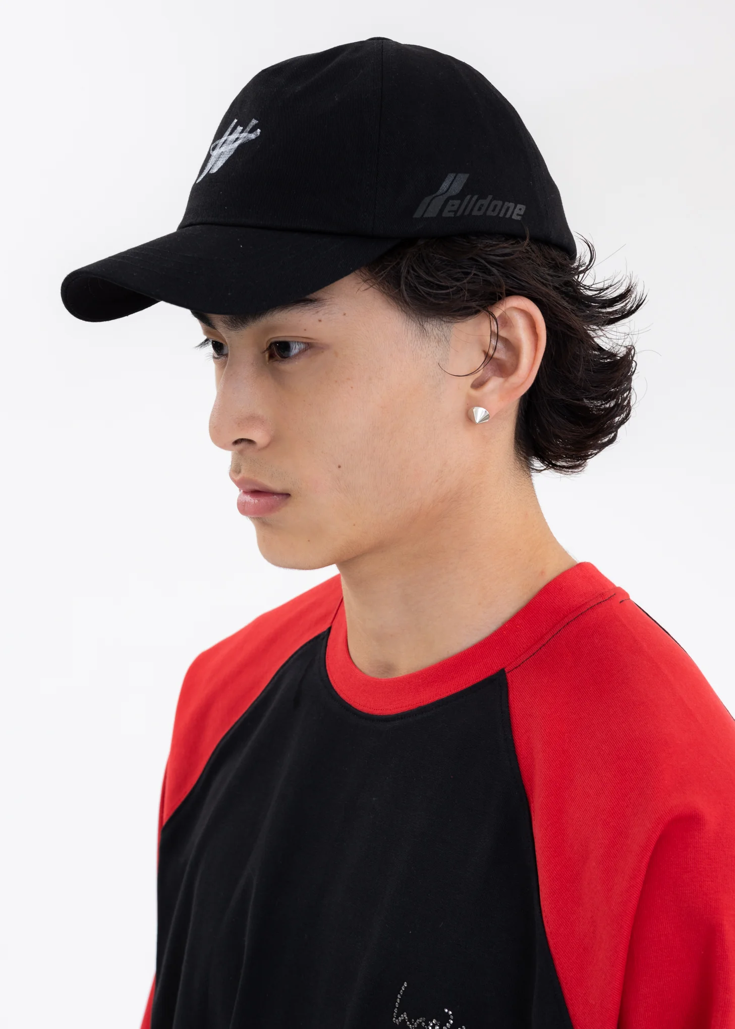 BLACK COTTON WELLDONE LOGO STAMP CAP - Image 2