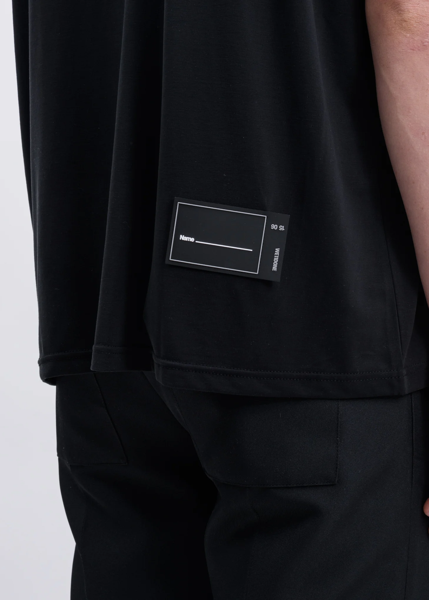 Black WELLDONE Logo Oversized Jersey Tee - Image 4