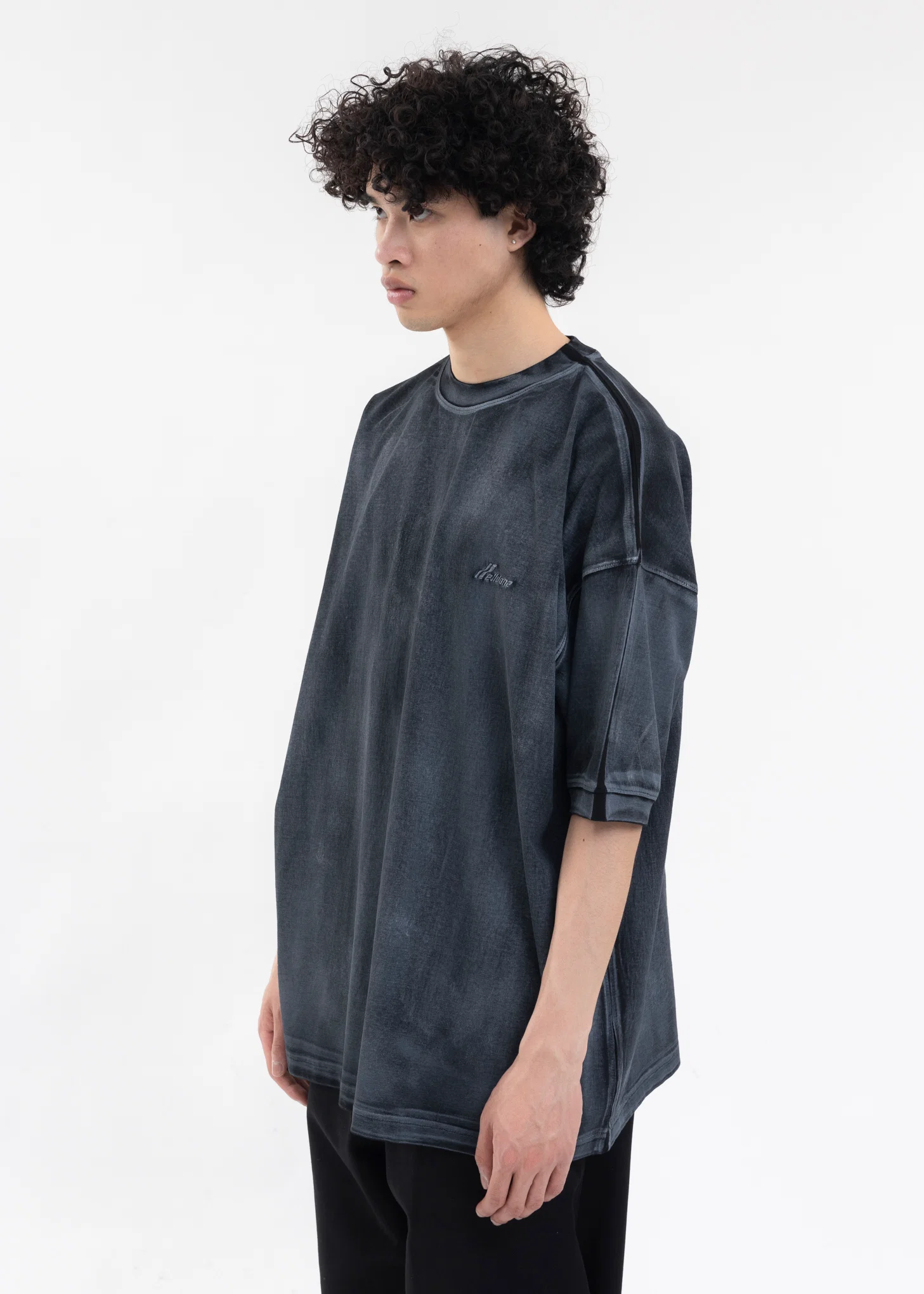 BLACK WD LOGO WASHED T-SHIRT - Image 3
