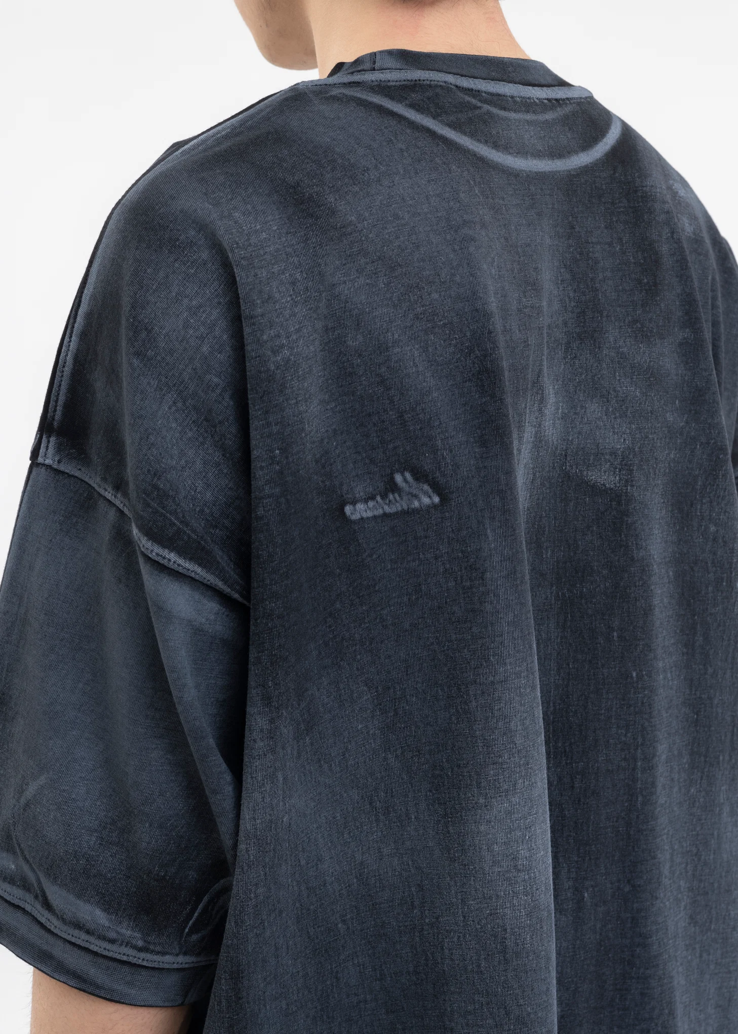 BLACK WD LOGO WASHED T-SHIRT - Image 4