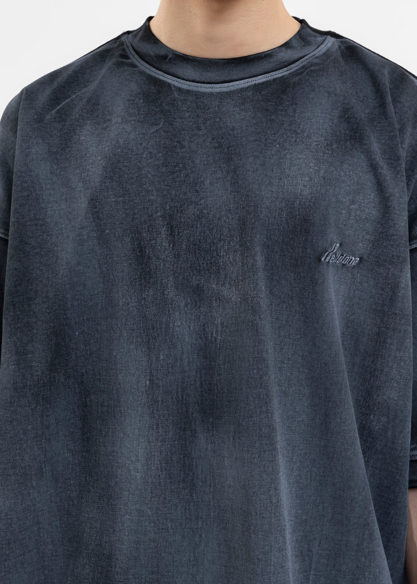 BLACK WD LOGO WASHED T-SHIRT - Image 5