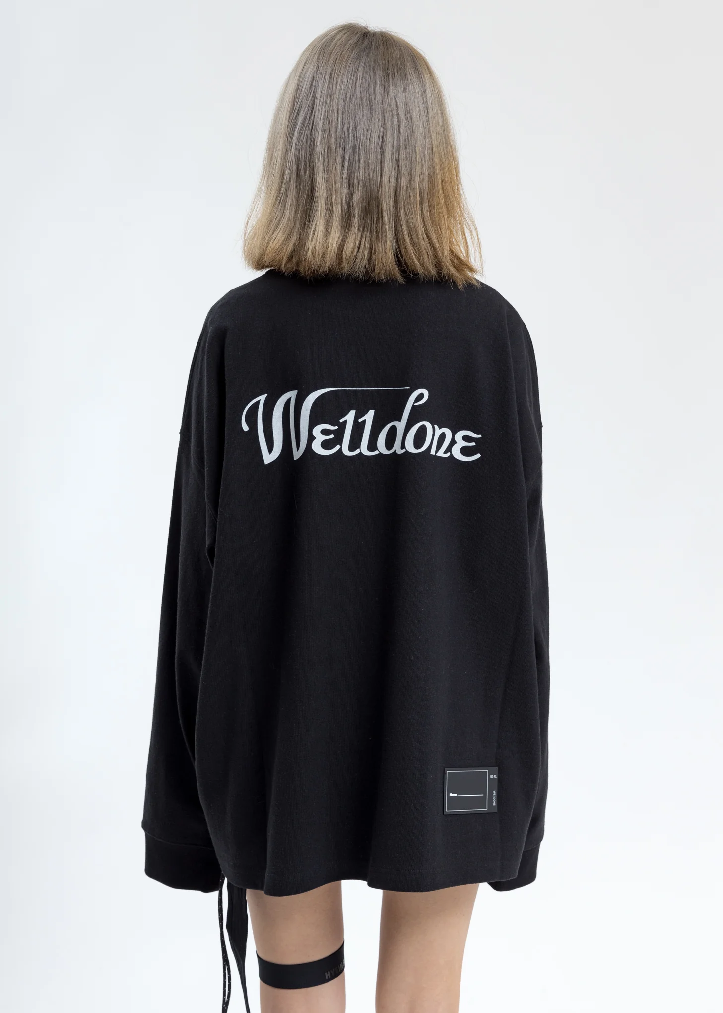 Black WD Print Logo Long Sleeves - Image 2