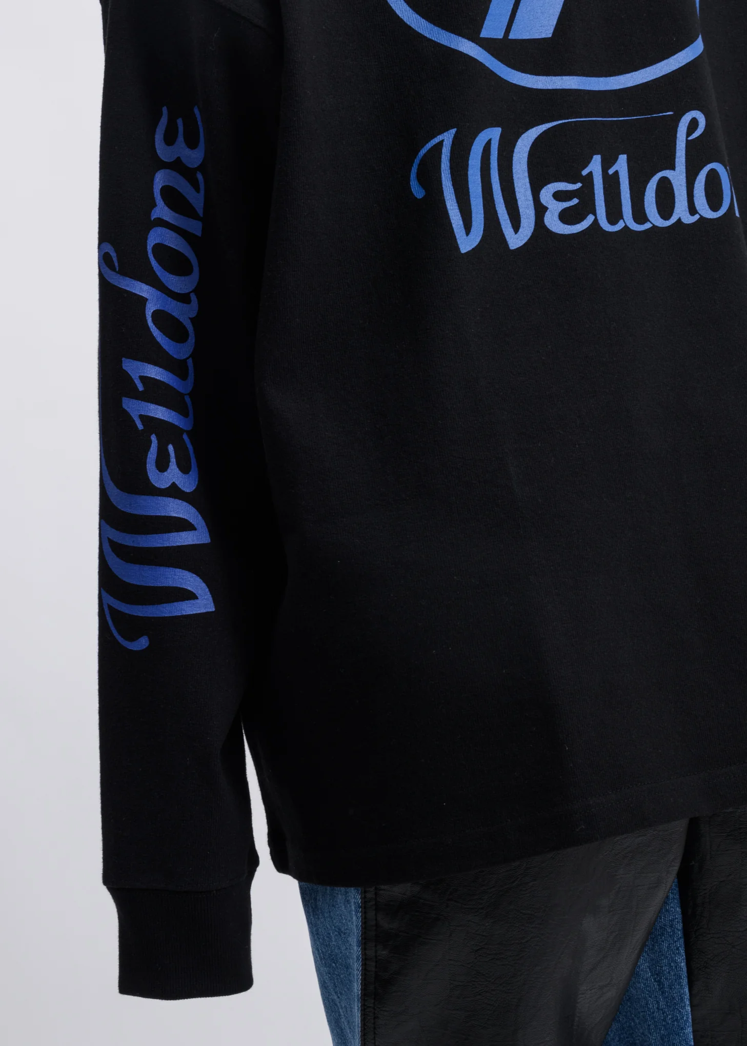 Black WD Print Logo Long Sleeves - Image 3