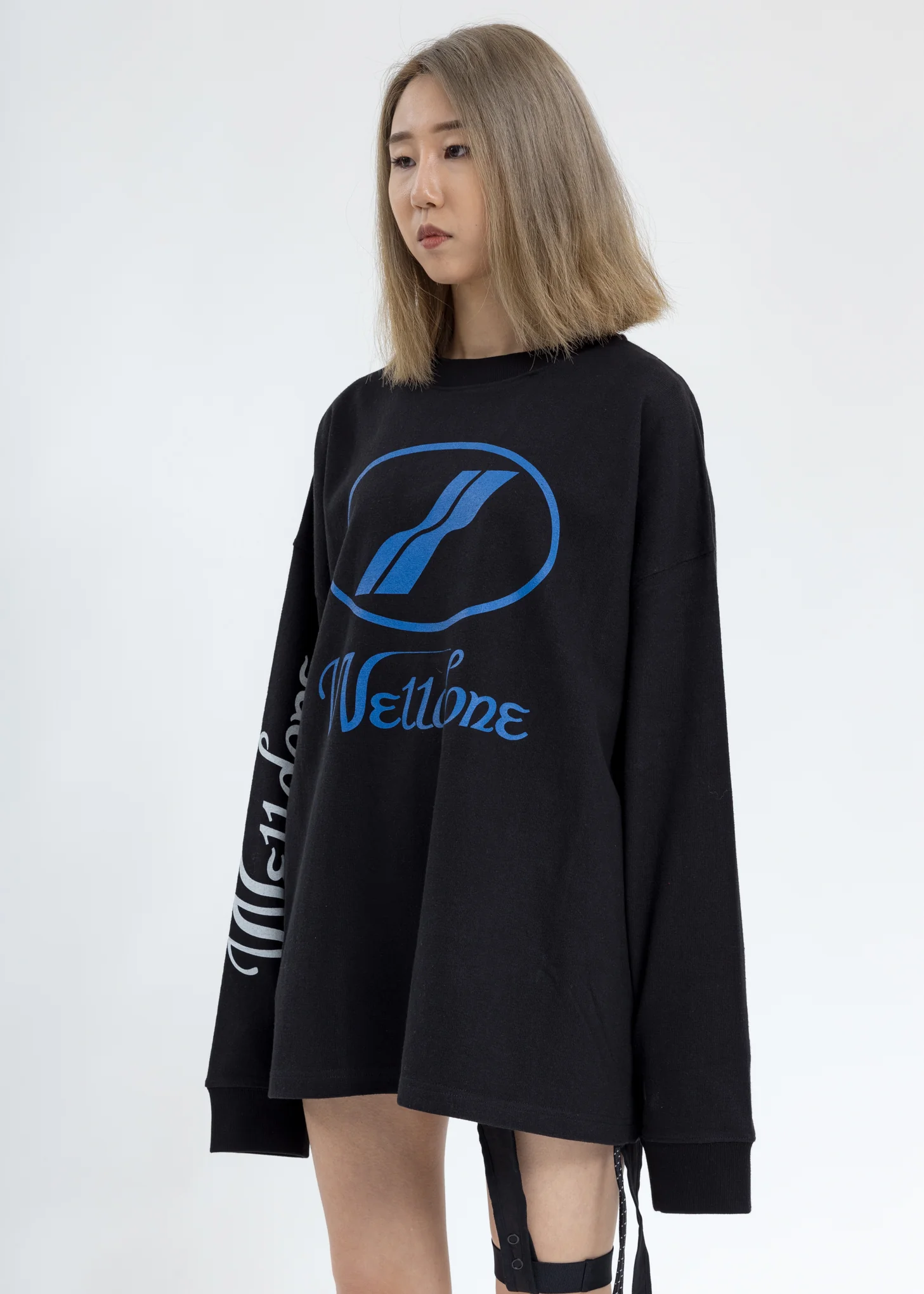 Black WD Print Logo Long Sleeves - Image 3