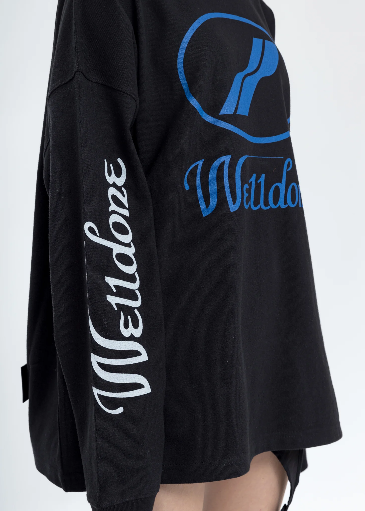 Black WD Print Logo Long Sleeves - Image 7