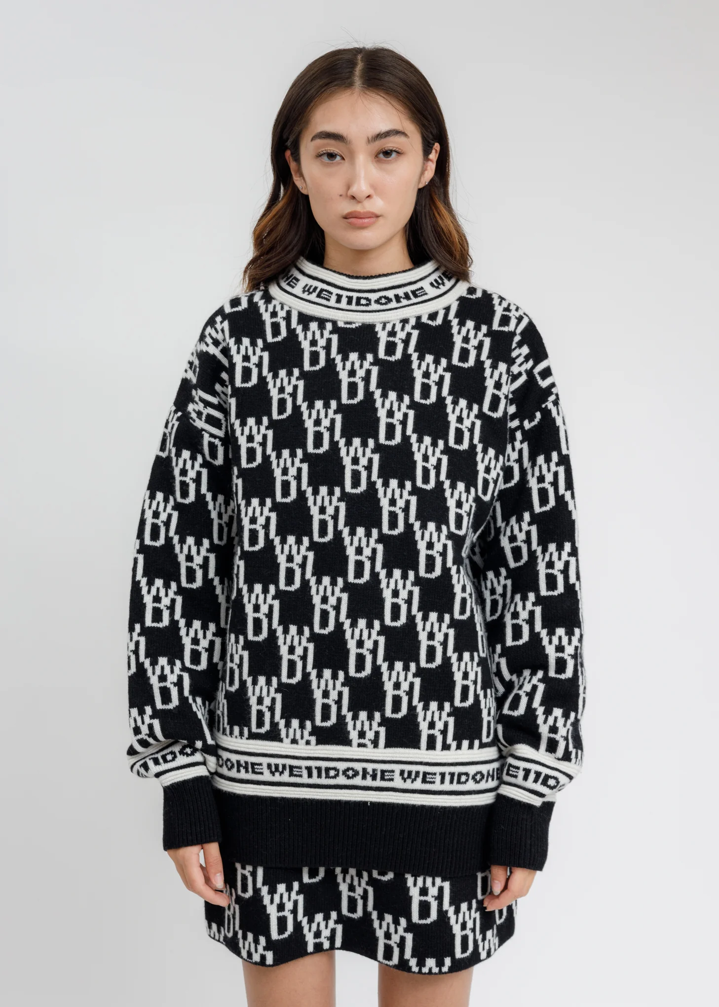 Black WD1 Allover Logo Jumper