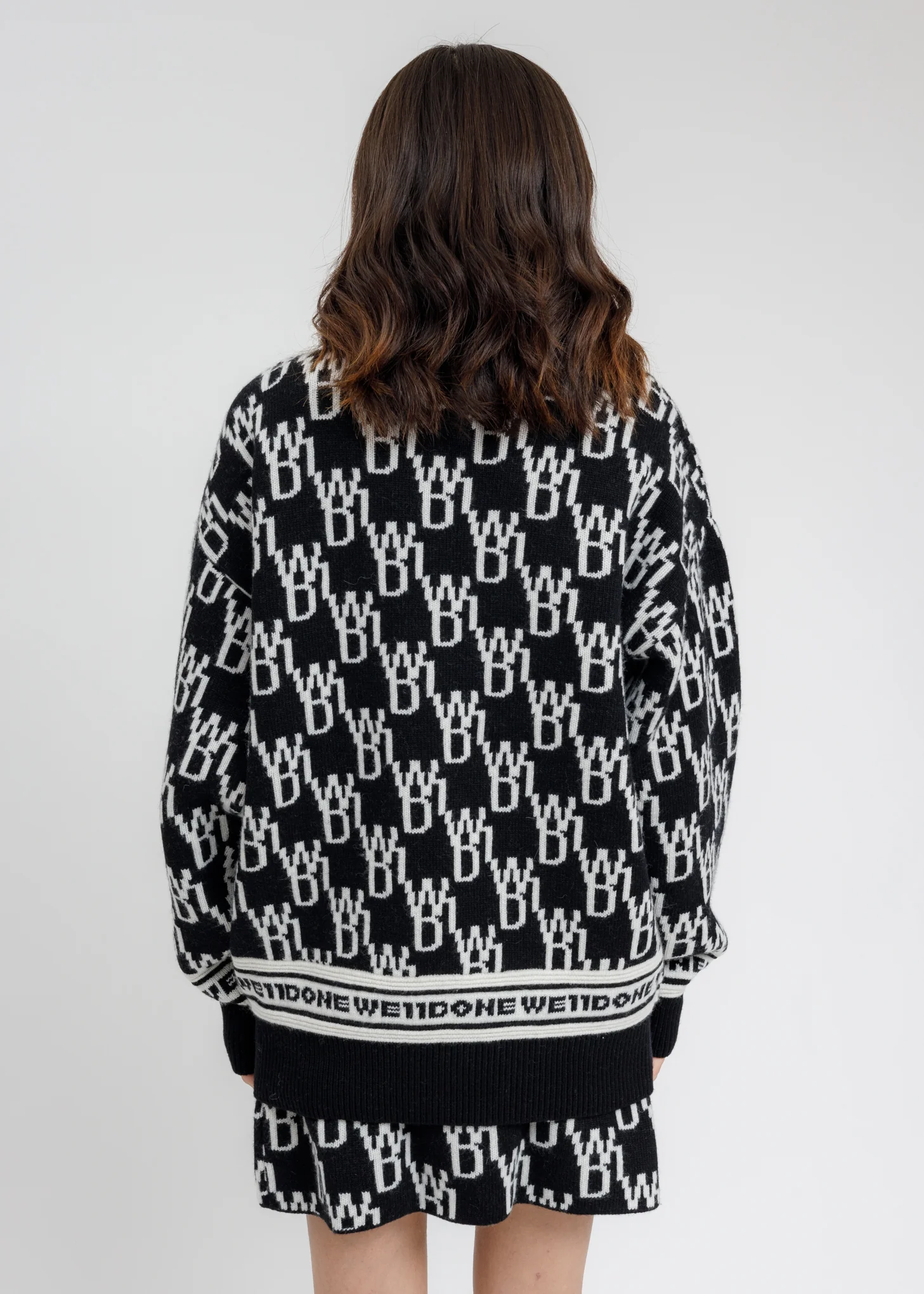 Black WD1 Allover Logo Jumper - Image 4