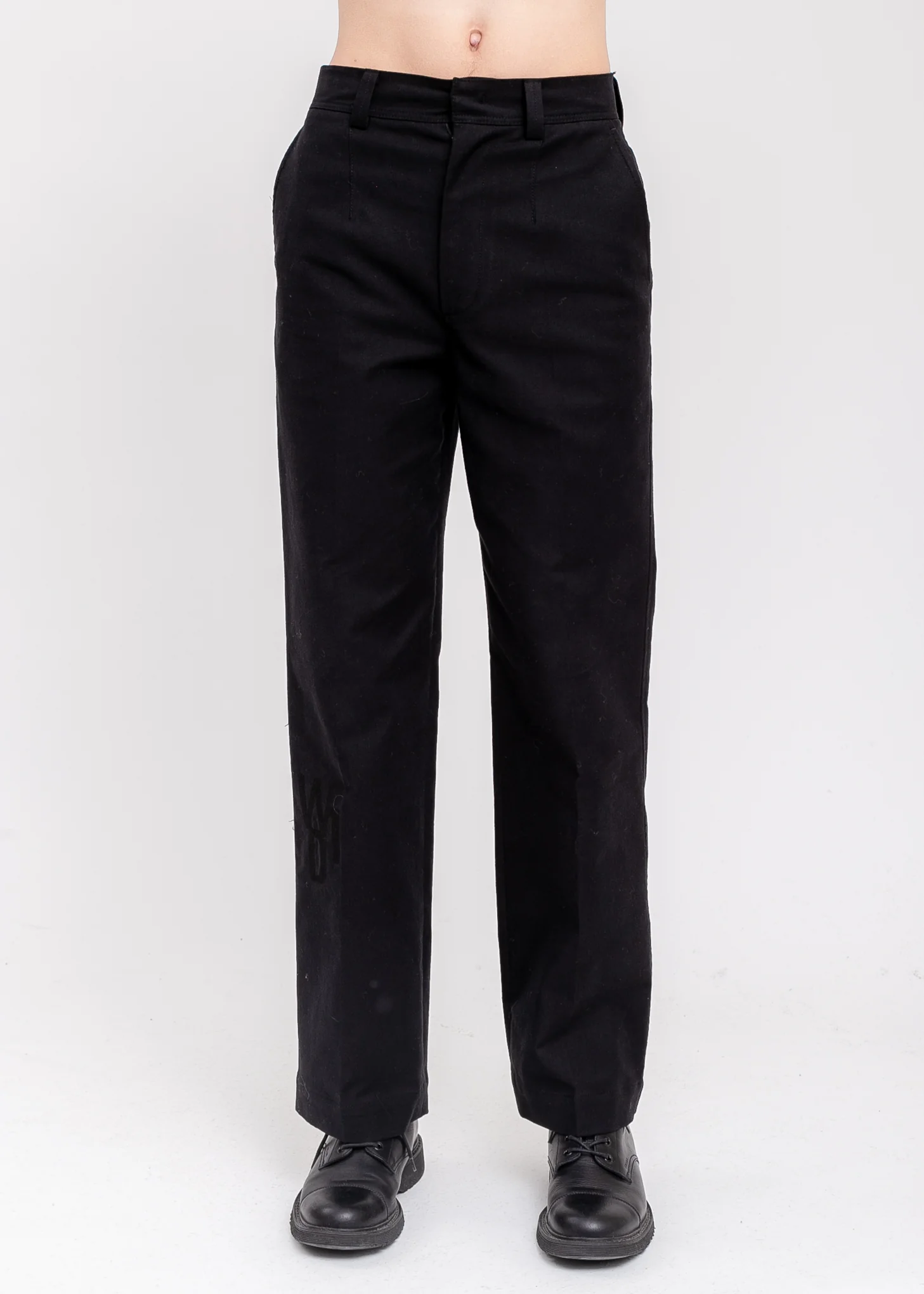 Black WD1 Embroidered Trousers