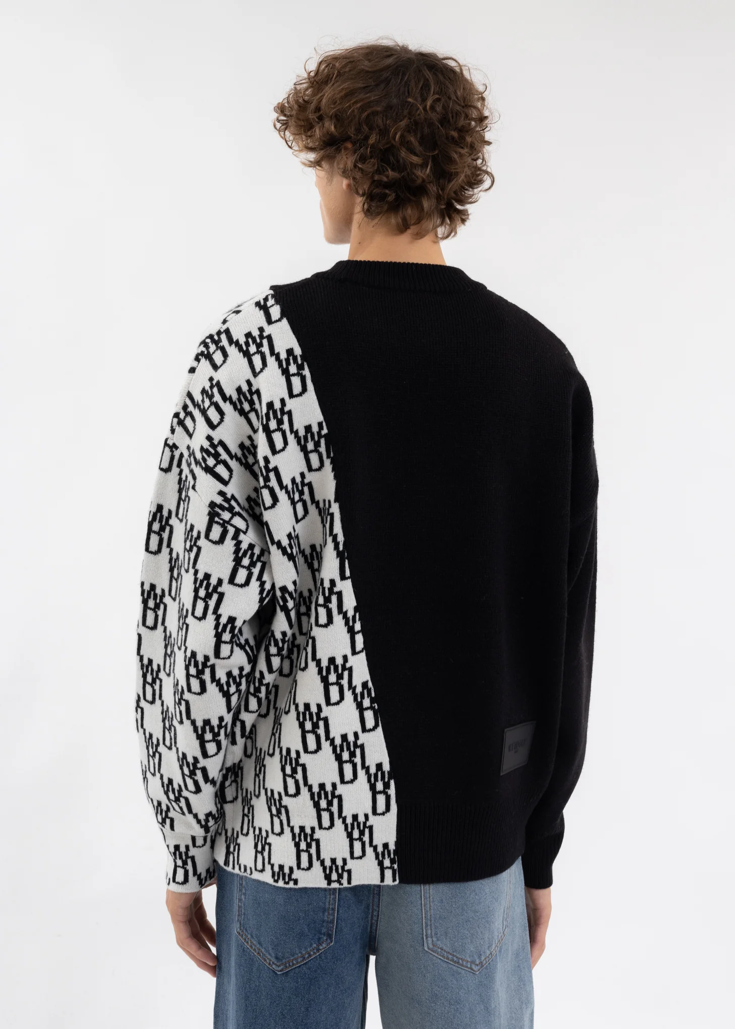 BLACK WD1 GRAPHIC MIX LOGO SWEATER - Image 2