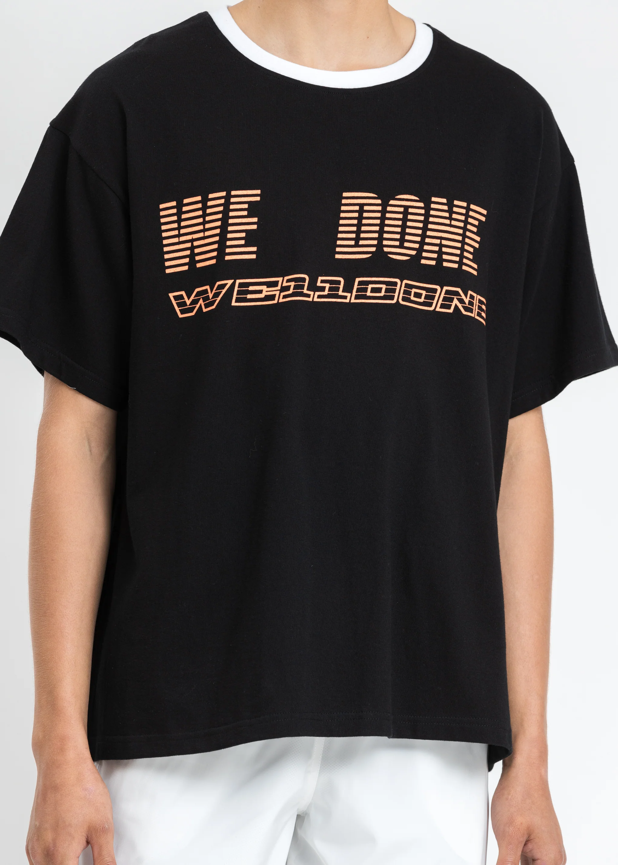 Black WE11DONE Double Logo T-Shirt - Image 4