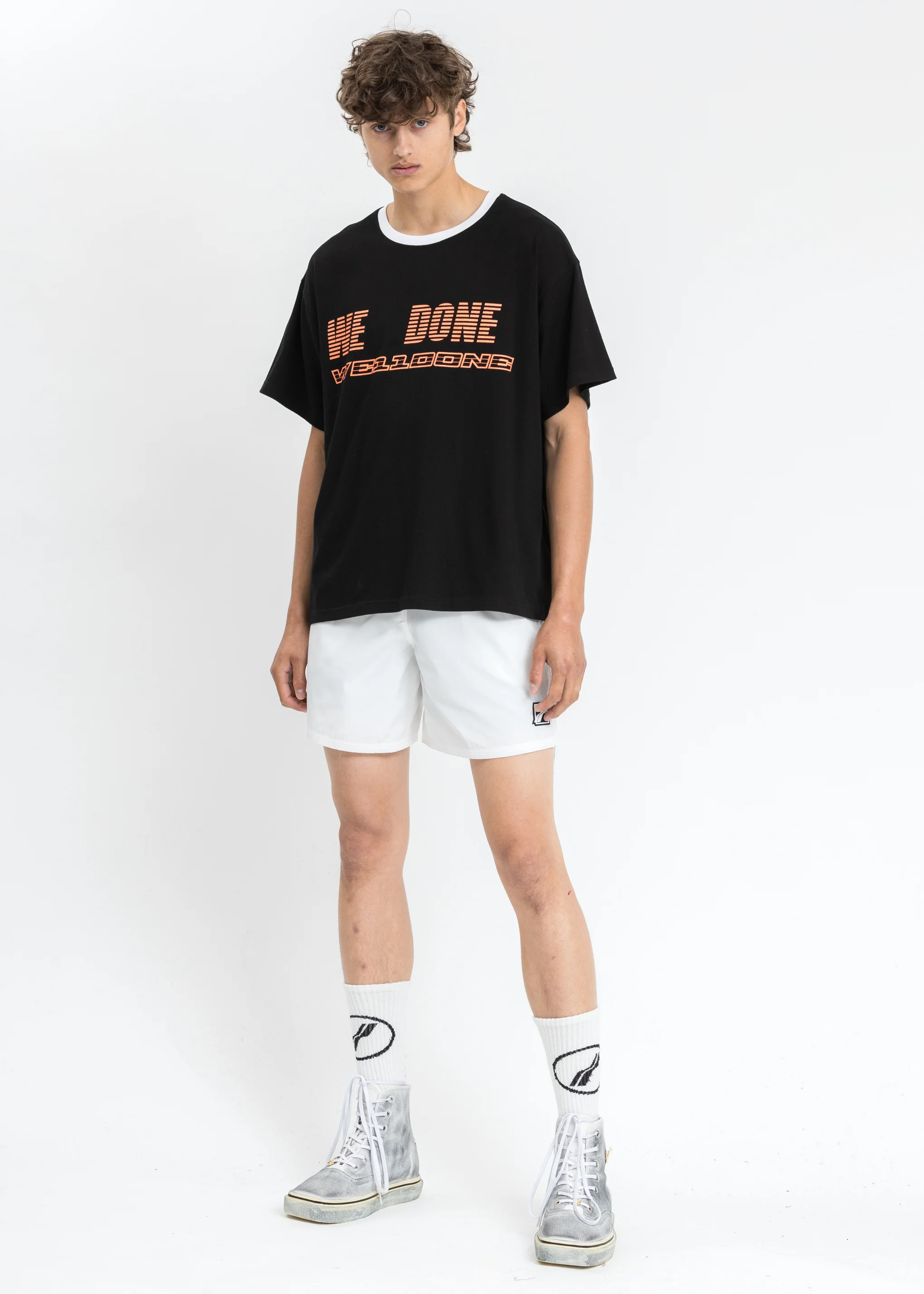 Black WE11DONE Double Logo T-Shirt - Image 5