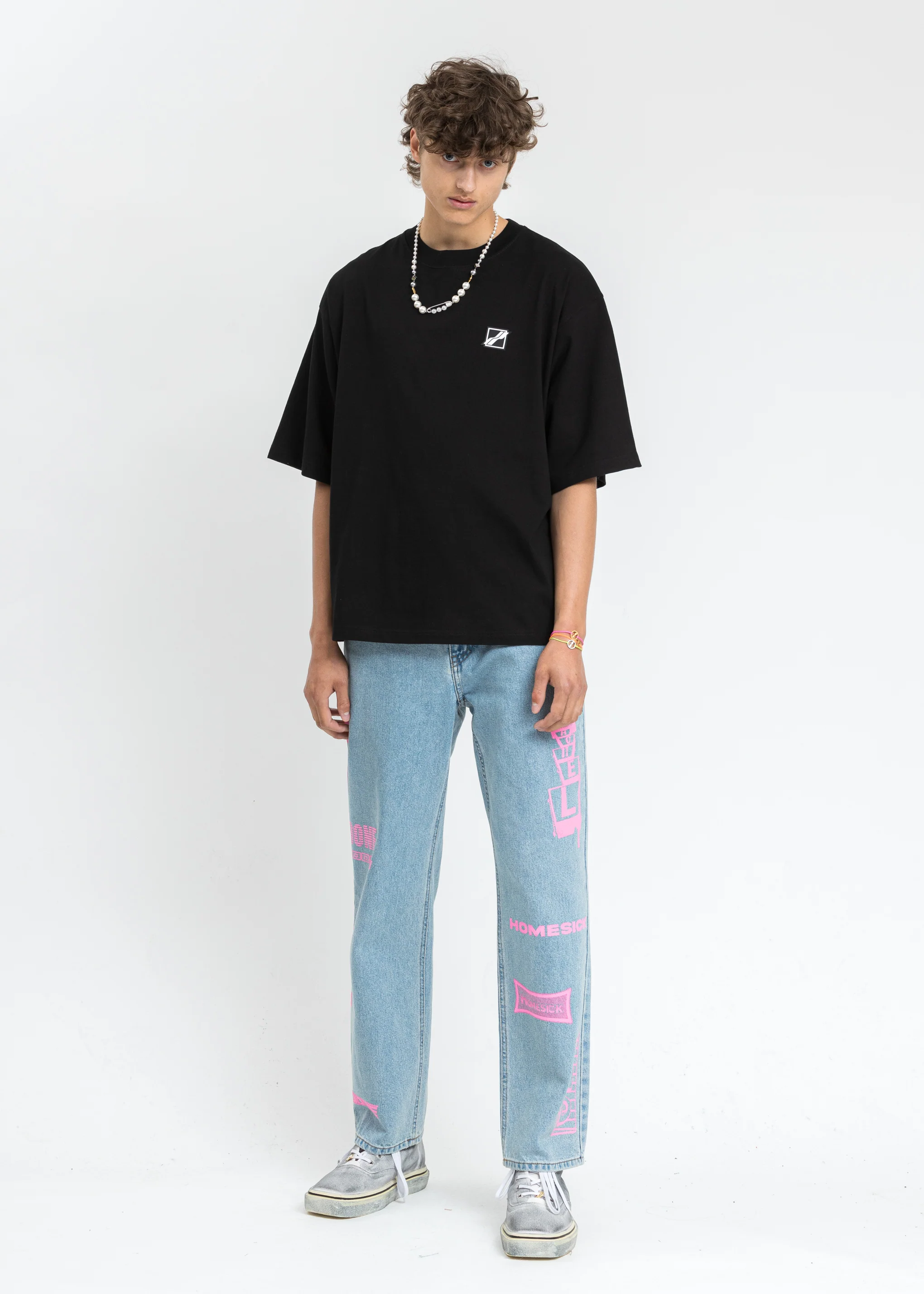 Black WE11DONE Mini Logo Patch T-Shirt - Image 5