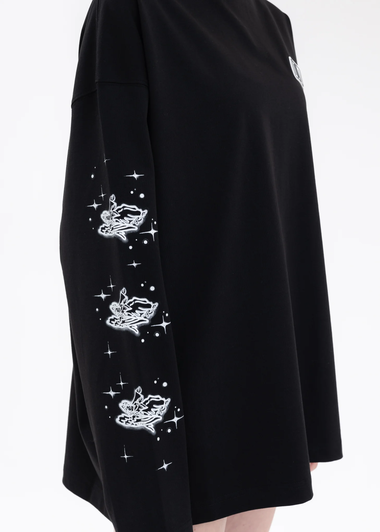 BLACK WE11DONE ANGEL LONG-SLEEVED T-SHIRT - Image 2