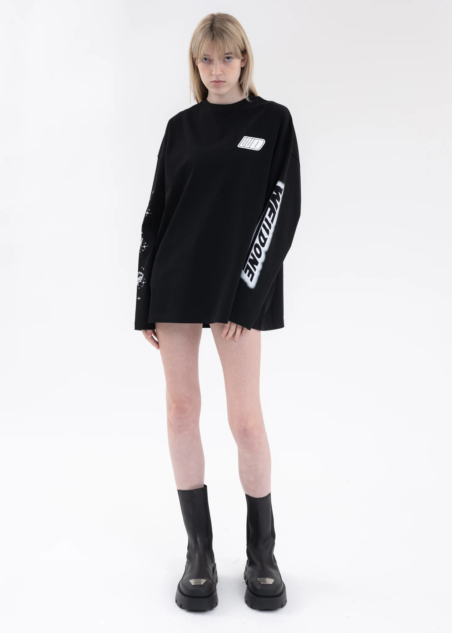 BLACK WE11DONE ANGEL LONG-SLEEVED T-SHIRT - Image 6