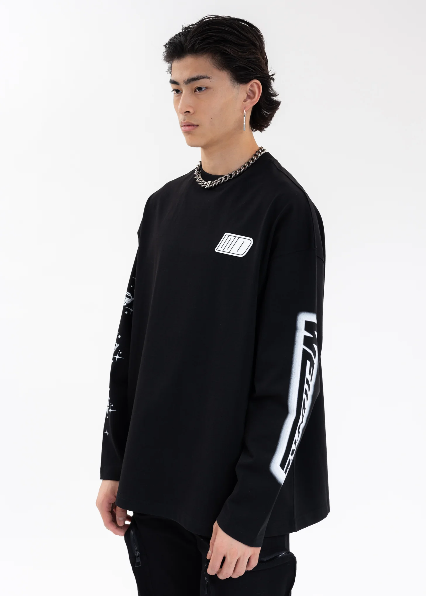 BLACK WE11DONE ANGEL LONG-SLEEVED T-SHIRT - Image 3