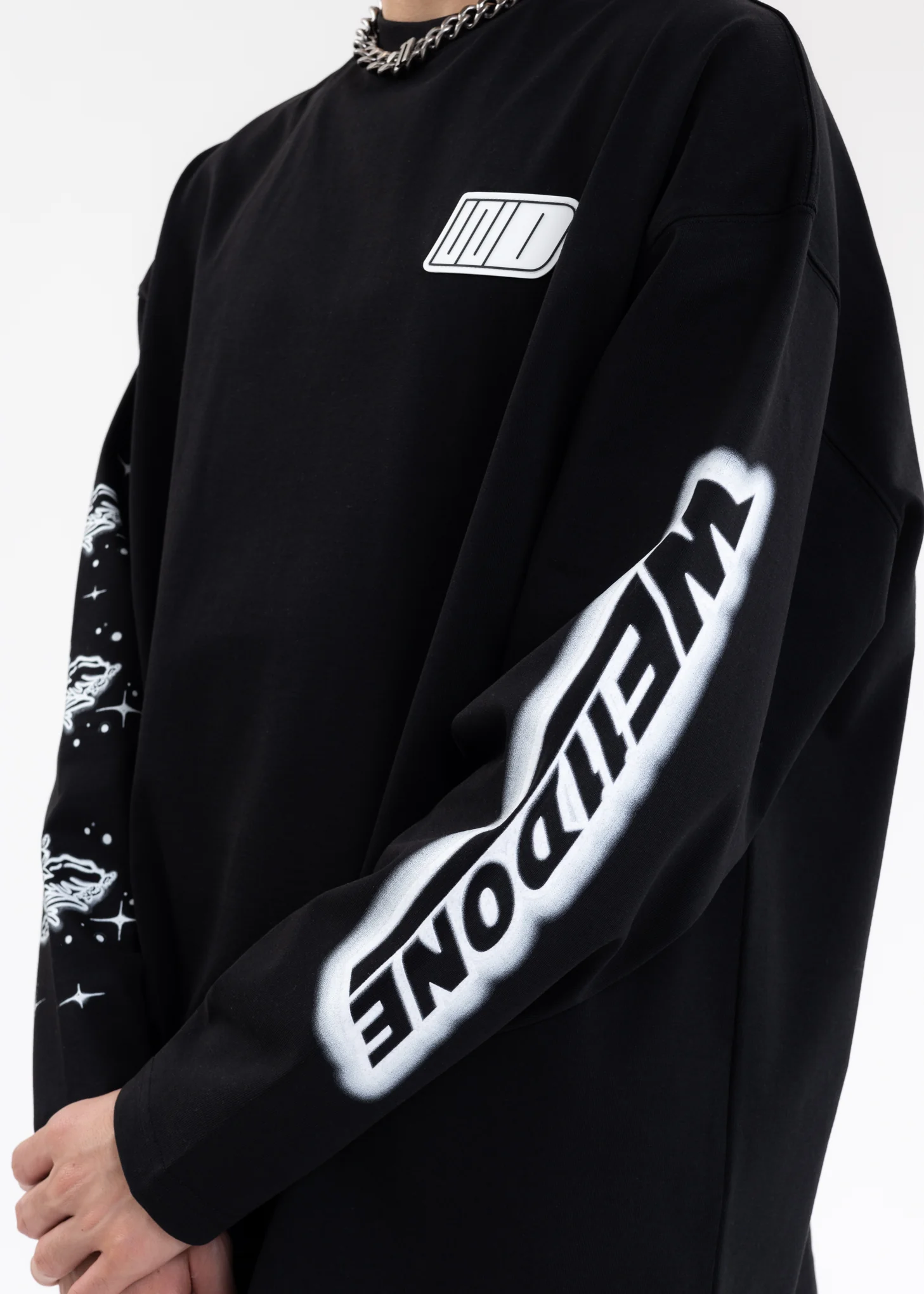 BLACK WE11DONE ANGEL LONG-SLEEVED T-SHIRT - Image 4