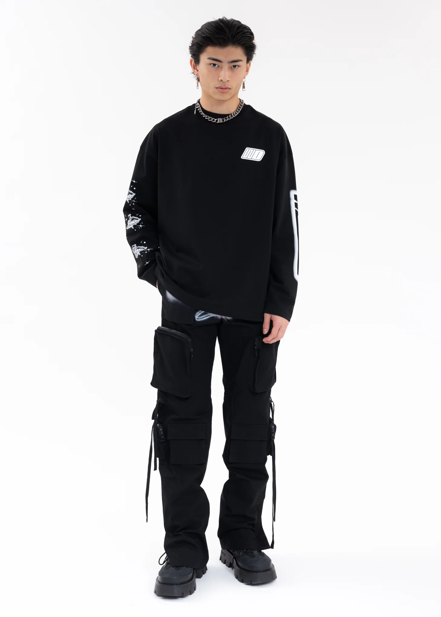 BLACK WE11DONE ANGEL LONG-SLEEVED T-SHIRT - Image 6