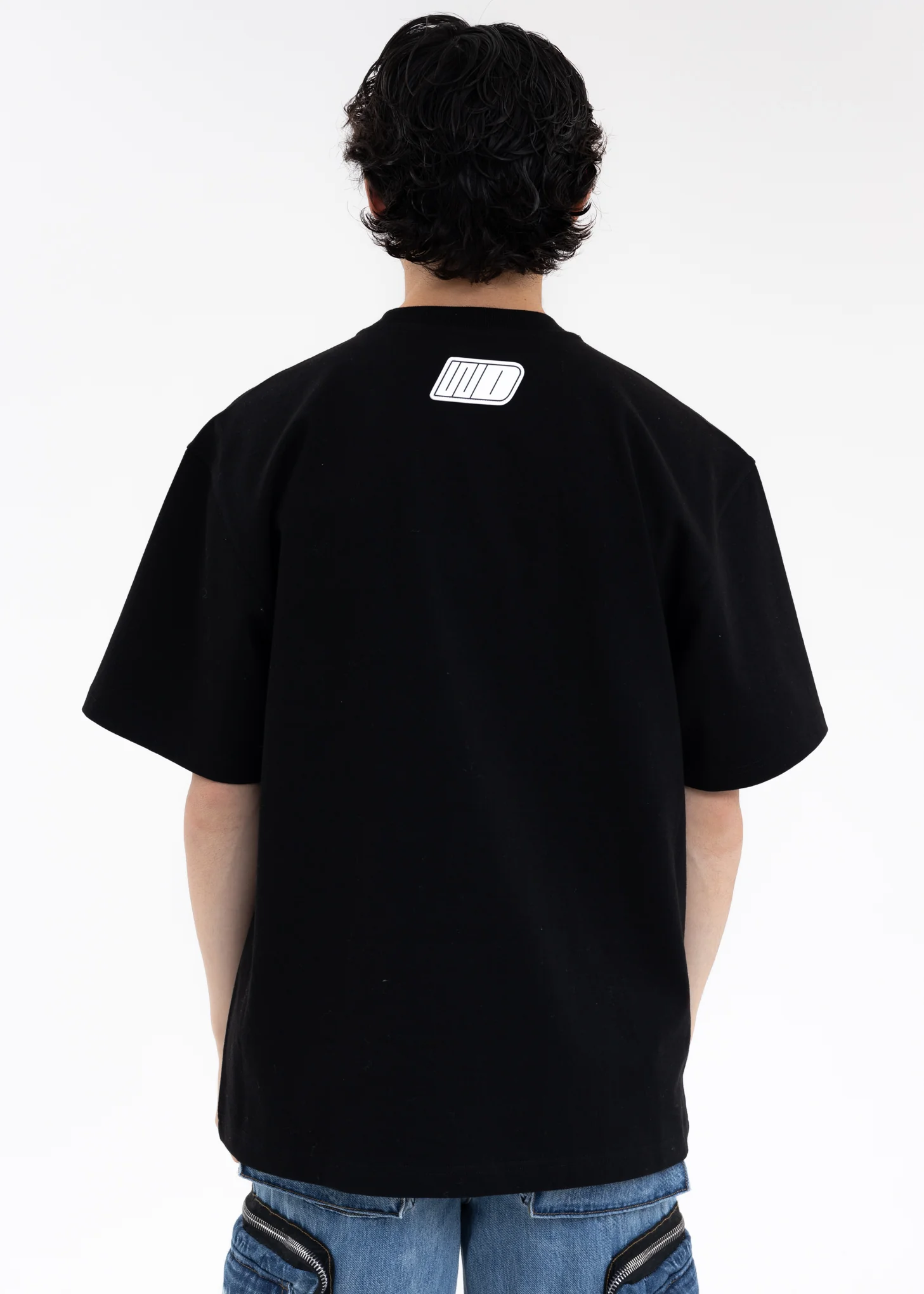 BLACK WE11DONE CRYSTAL LOGO T-SHIRT - Image 4
