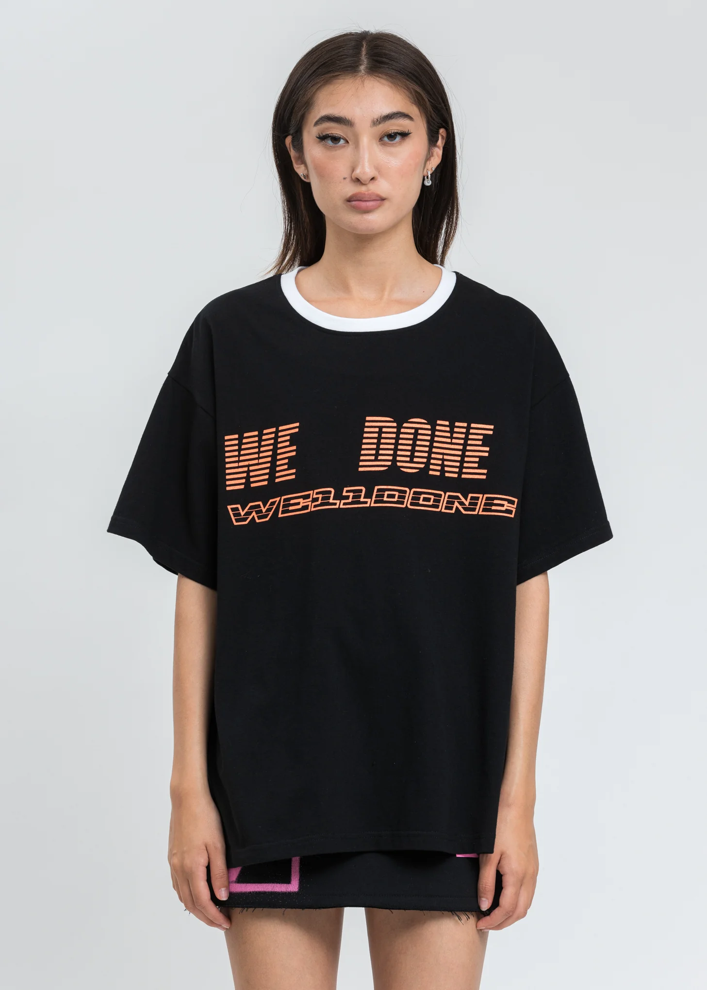 Black WE11DONE Double Logo T-Shirt