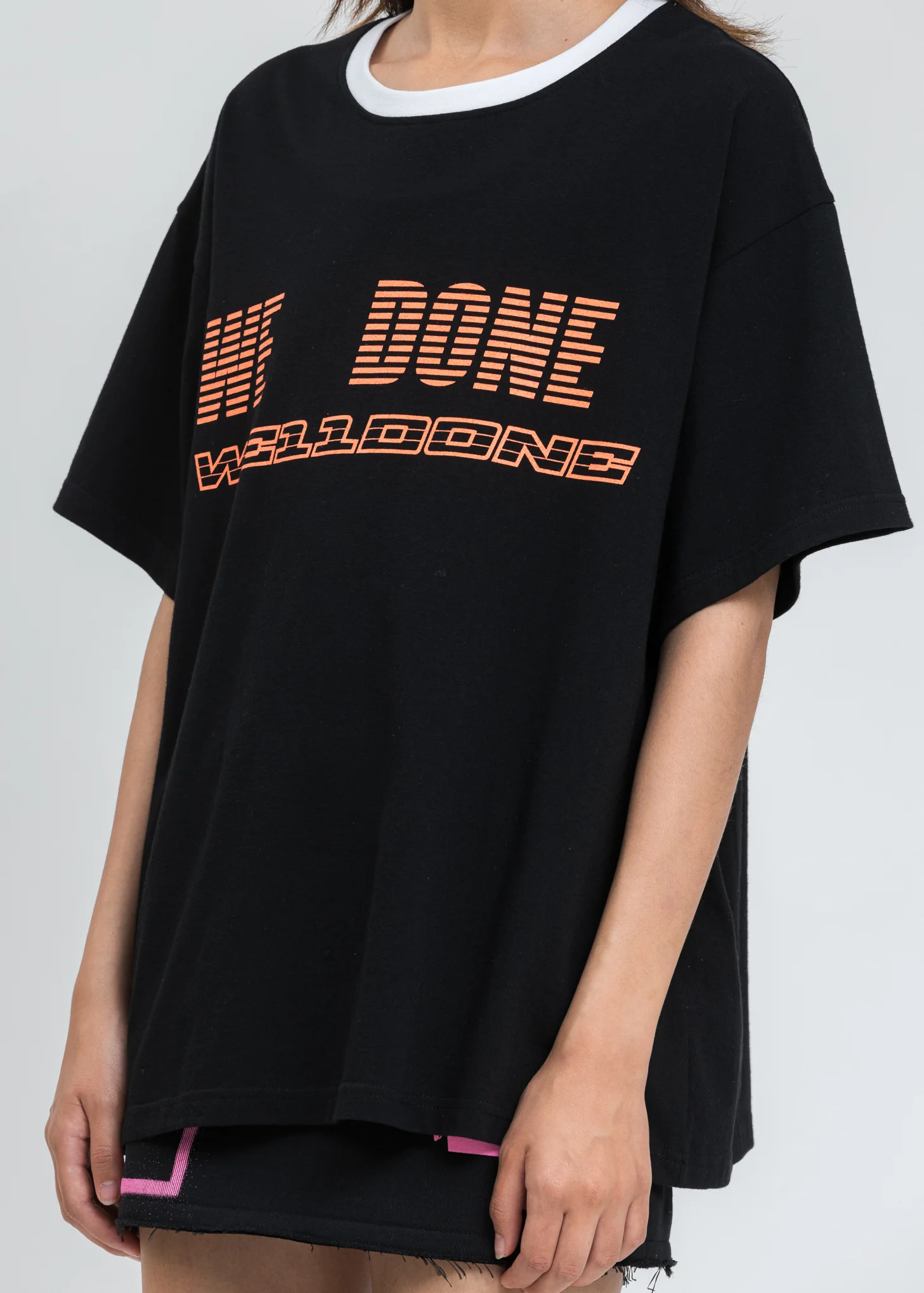 Black WE11DONE Double Logo T-Shirt - Image 4