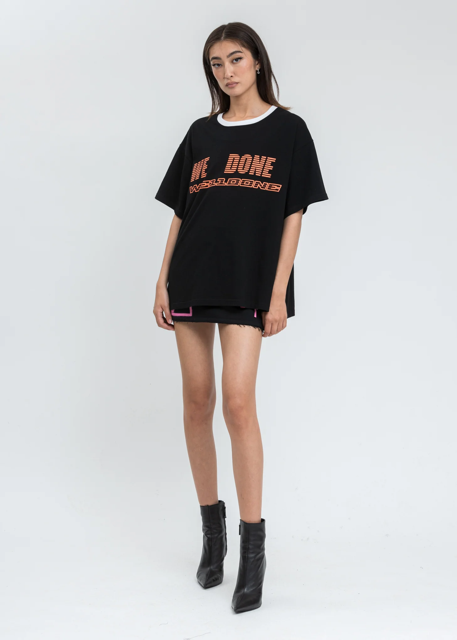 Black WE11DONE Double Logo T-Shirt - Image 5