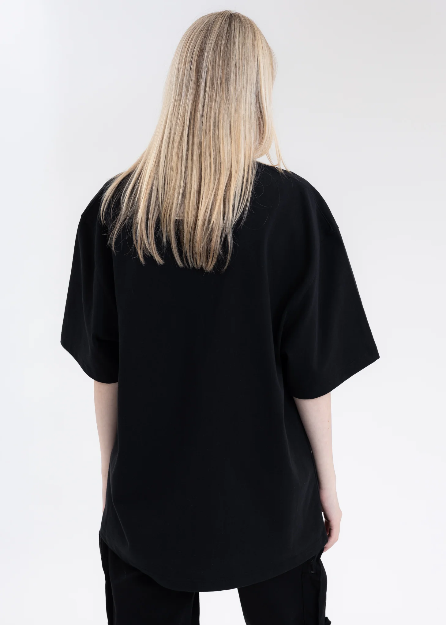 BLACK WE11DONE DUST DOUBLE LOGO T-SHIRT - Image 3