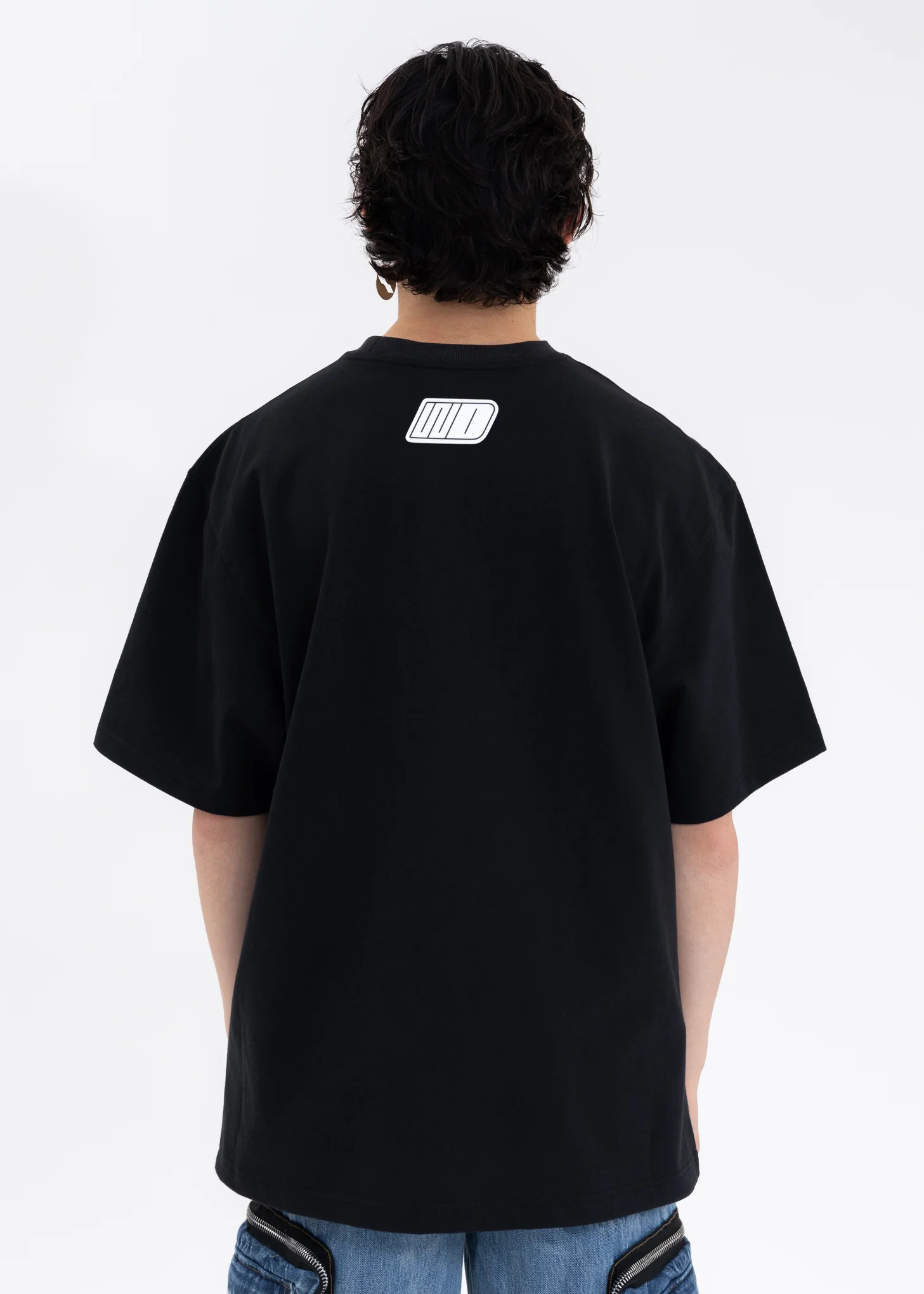 BLACK WE11DONE DUST DOUBLE LOGO T-SHIRT - Image 3