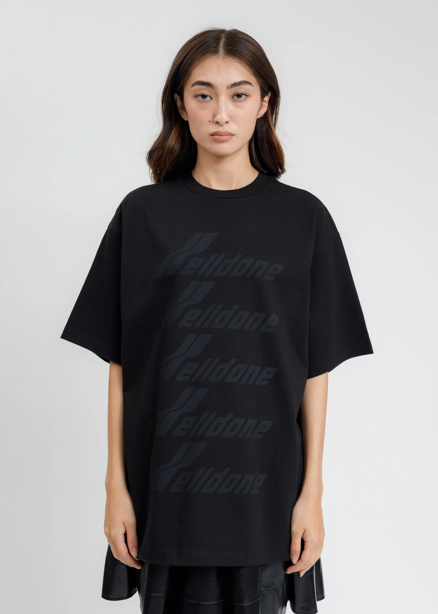 Black WE11DONE Front Logo T-Shirt