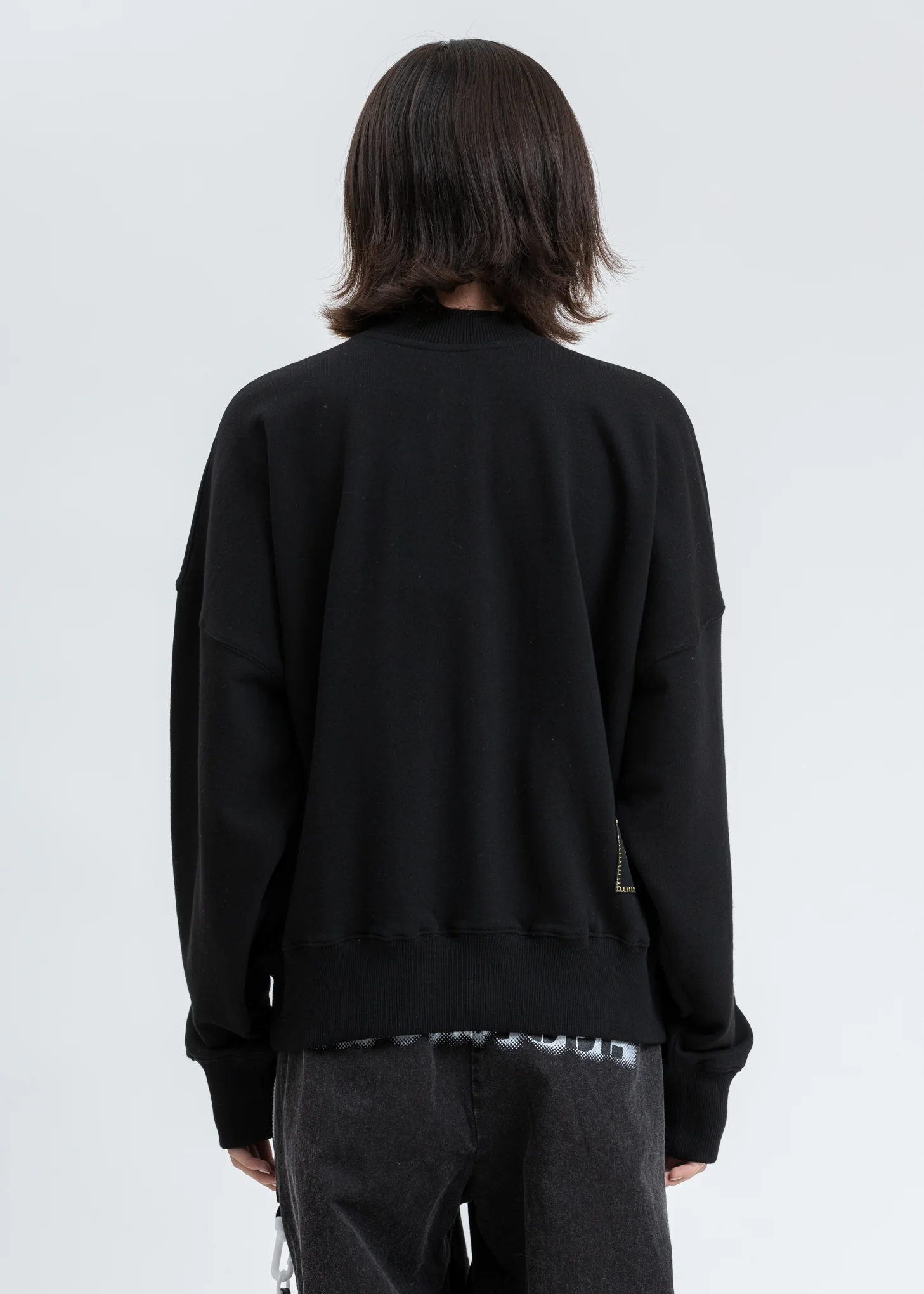 Black We11done Graffiti Patch Sweatshirt - Image 4