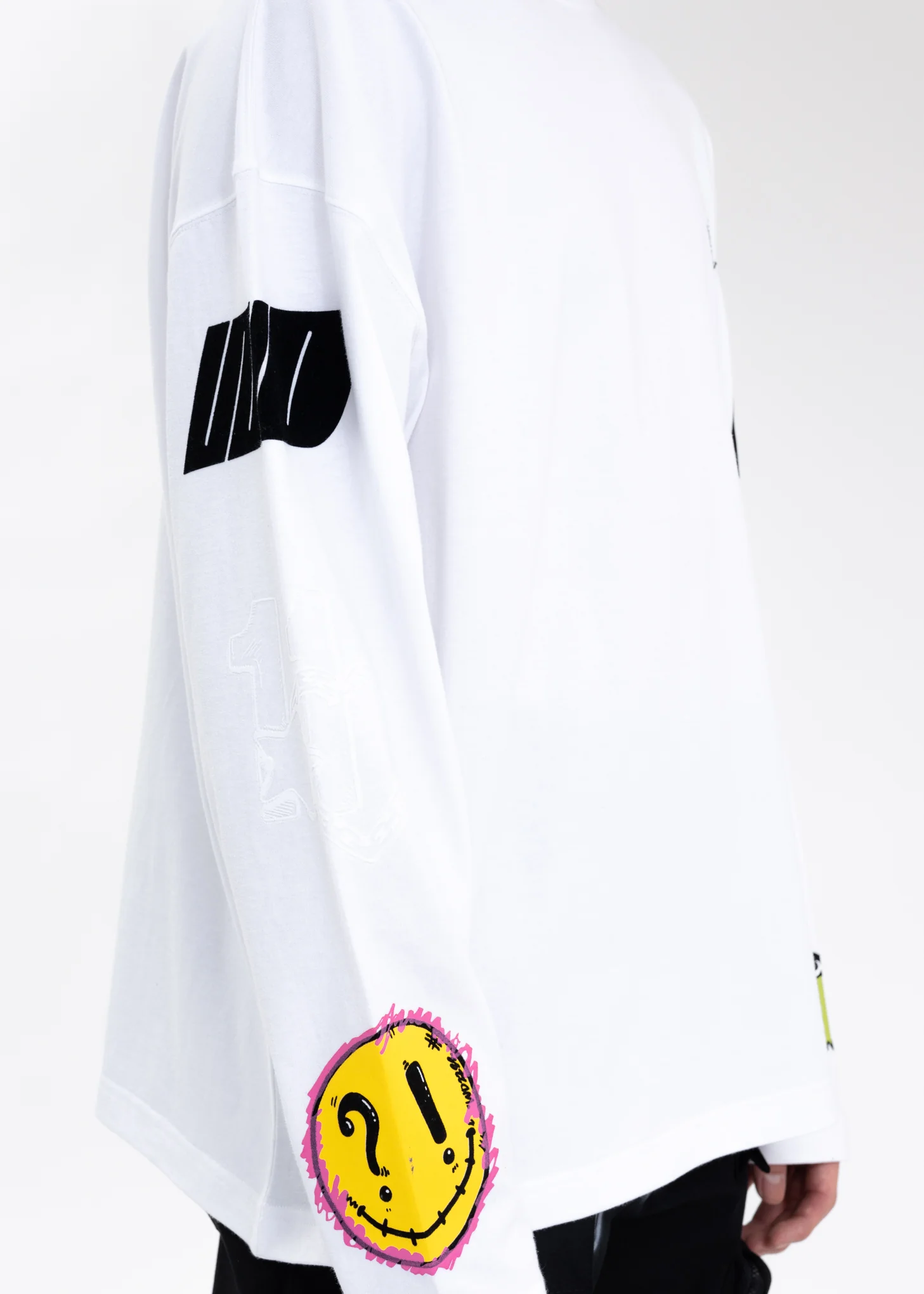 WHITE WE11DONE HEART LONG-SLEEVED T-SHIRT - Image 2