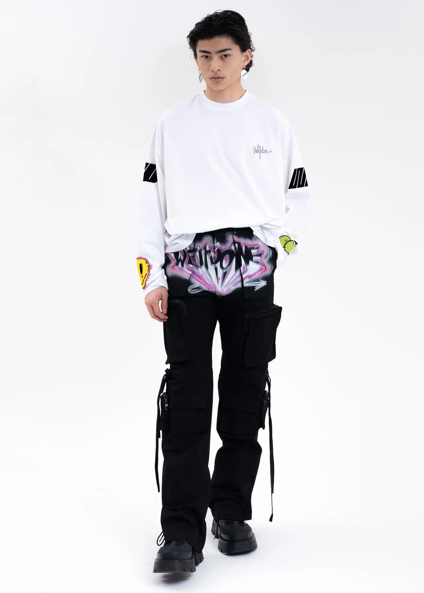 WHITE WE11DONE HEART LONG-SLEEVED T-SHIRT - Image 6