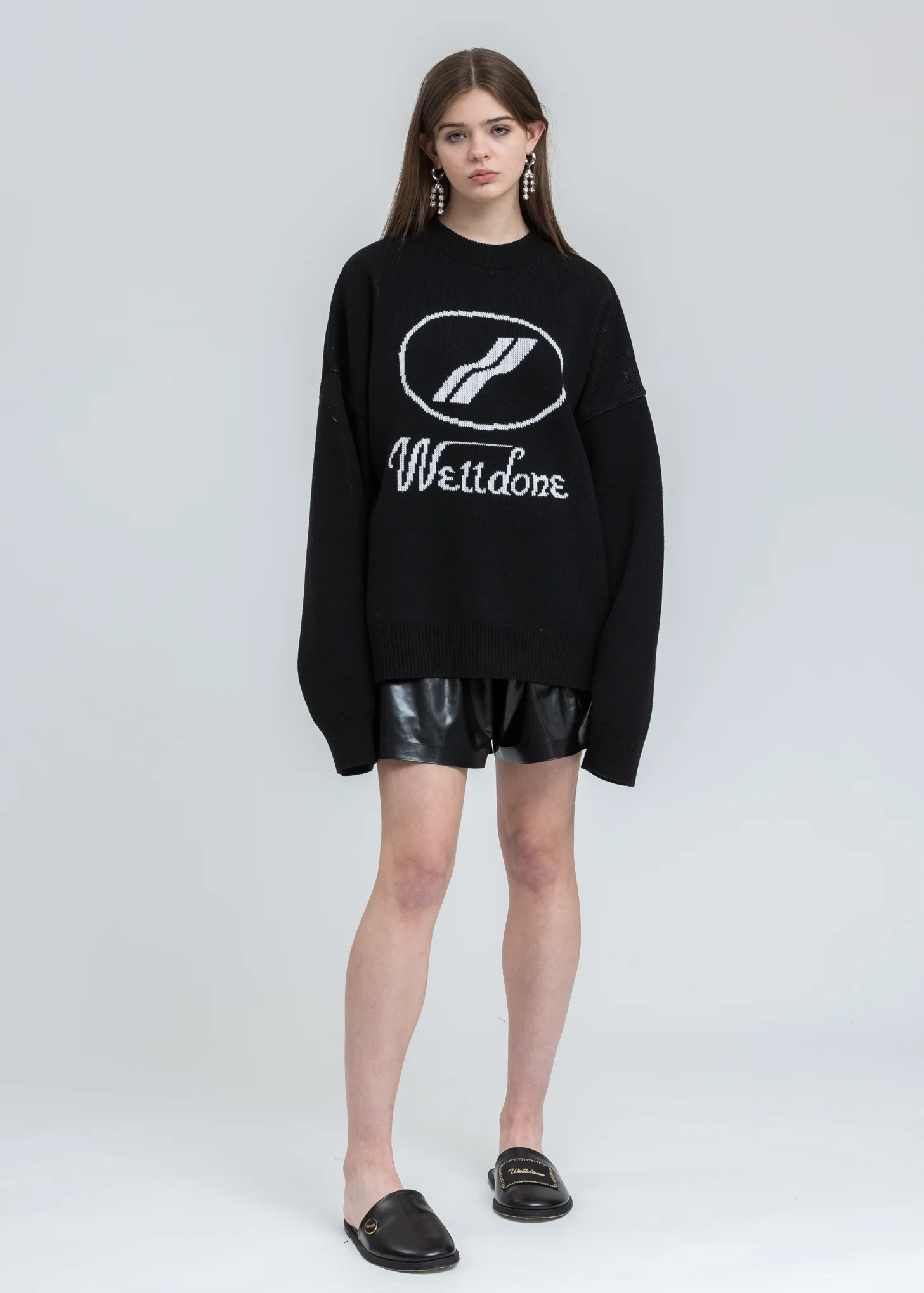 Black WE11DONE Jacquard Sweater - Image 5