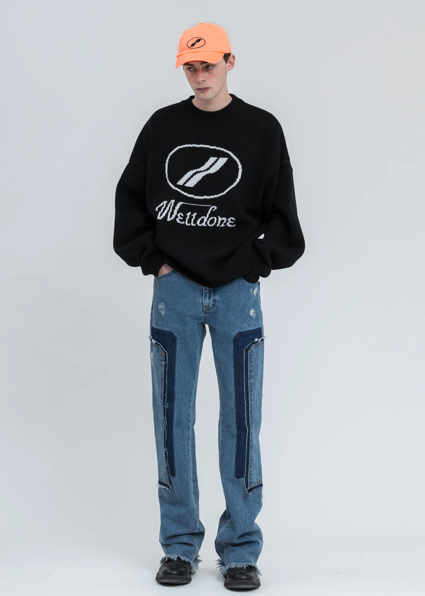 Black WE11DONE Jacquard Sweater - Image 6