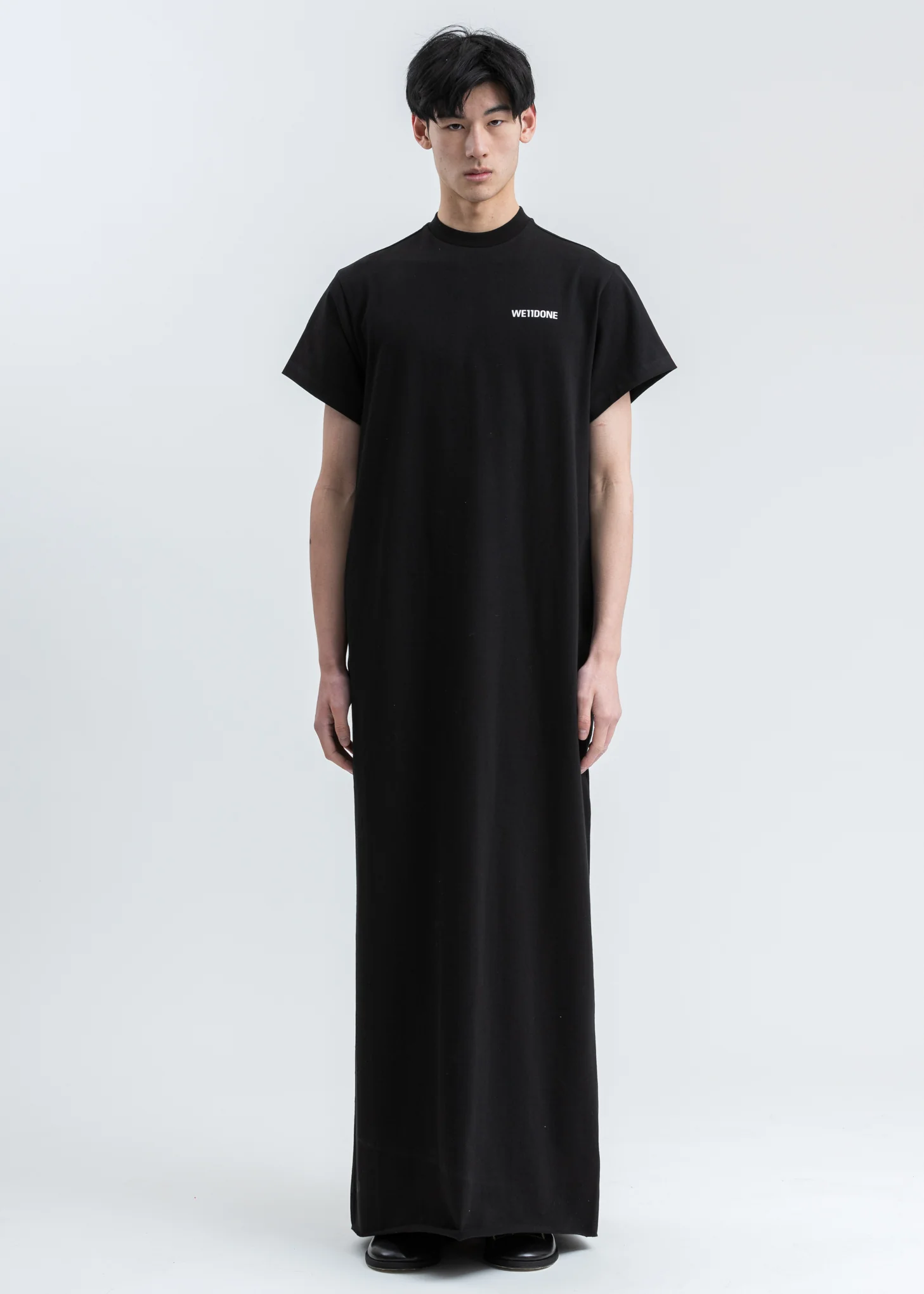 Black We11done Logo Print Long T-Shirt