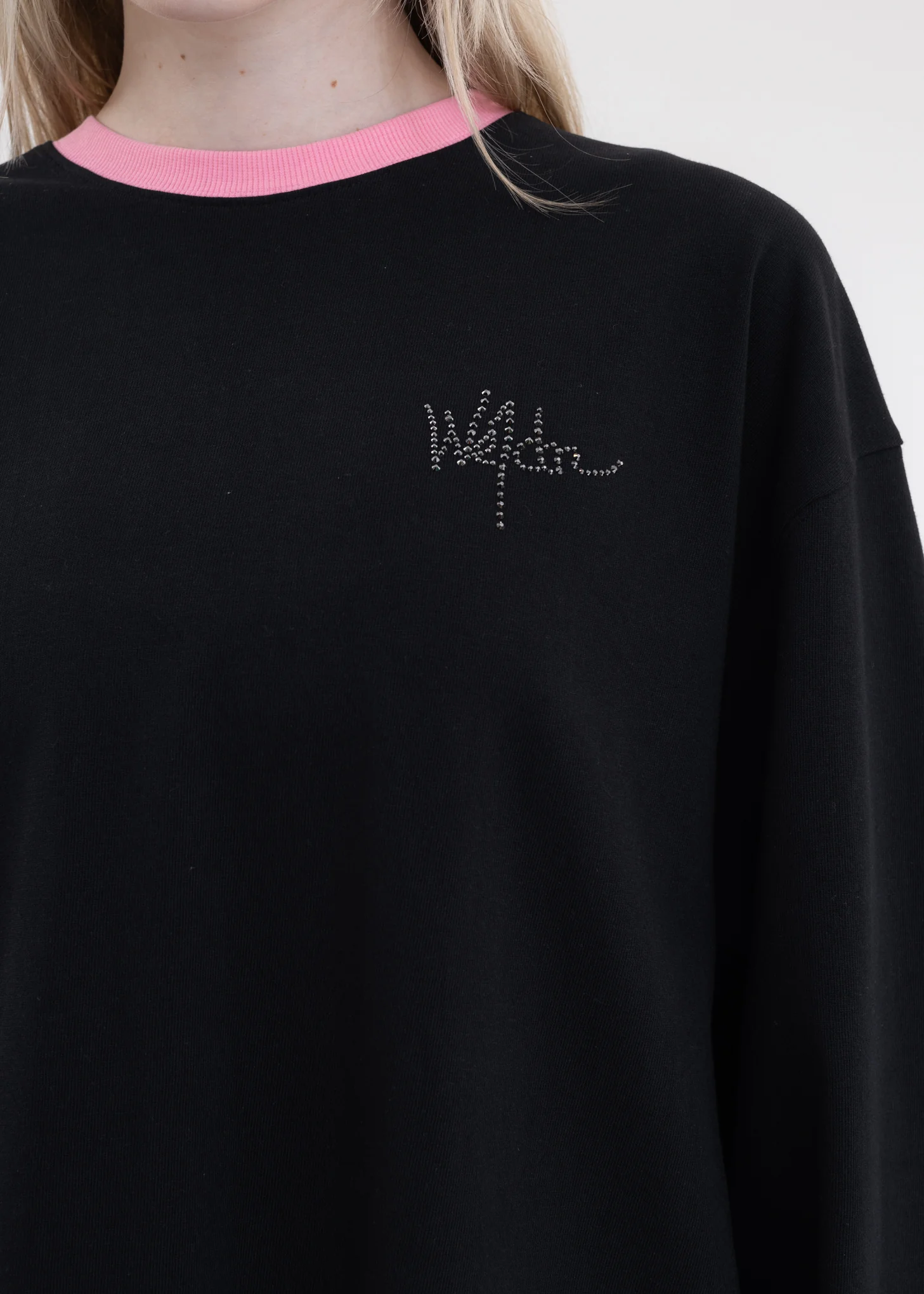 BLACK WE11DONE LOGO RINGER LONG-SLEEVED T-SHIRT - Image 5